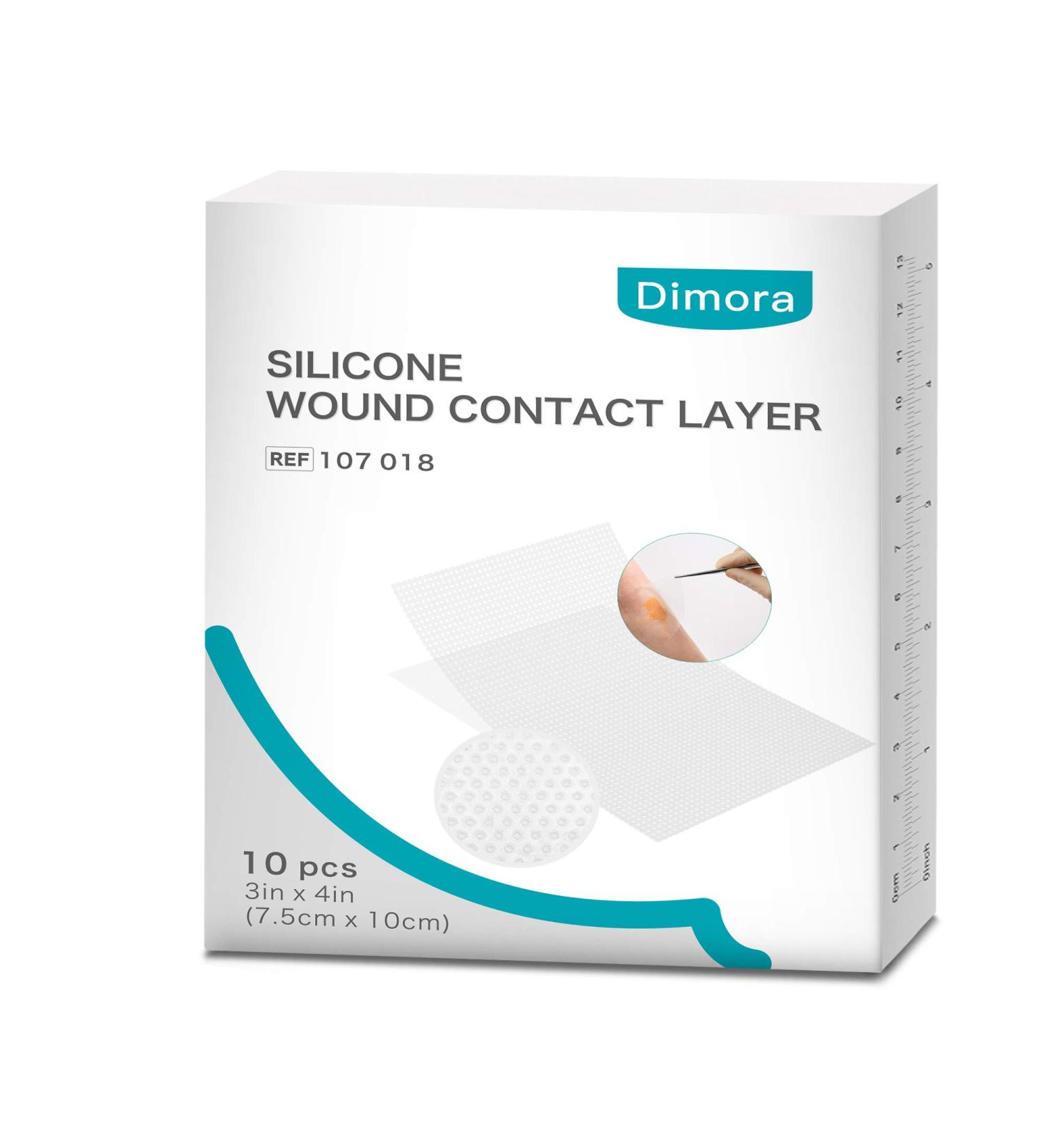Dimora Silicone Wound Contact Layer Transparent Dressing Pads 3x4in - 10 Pcs Pack - Buy Online on GoSupps.com