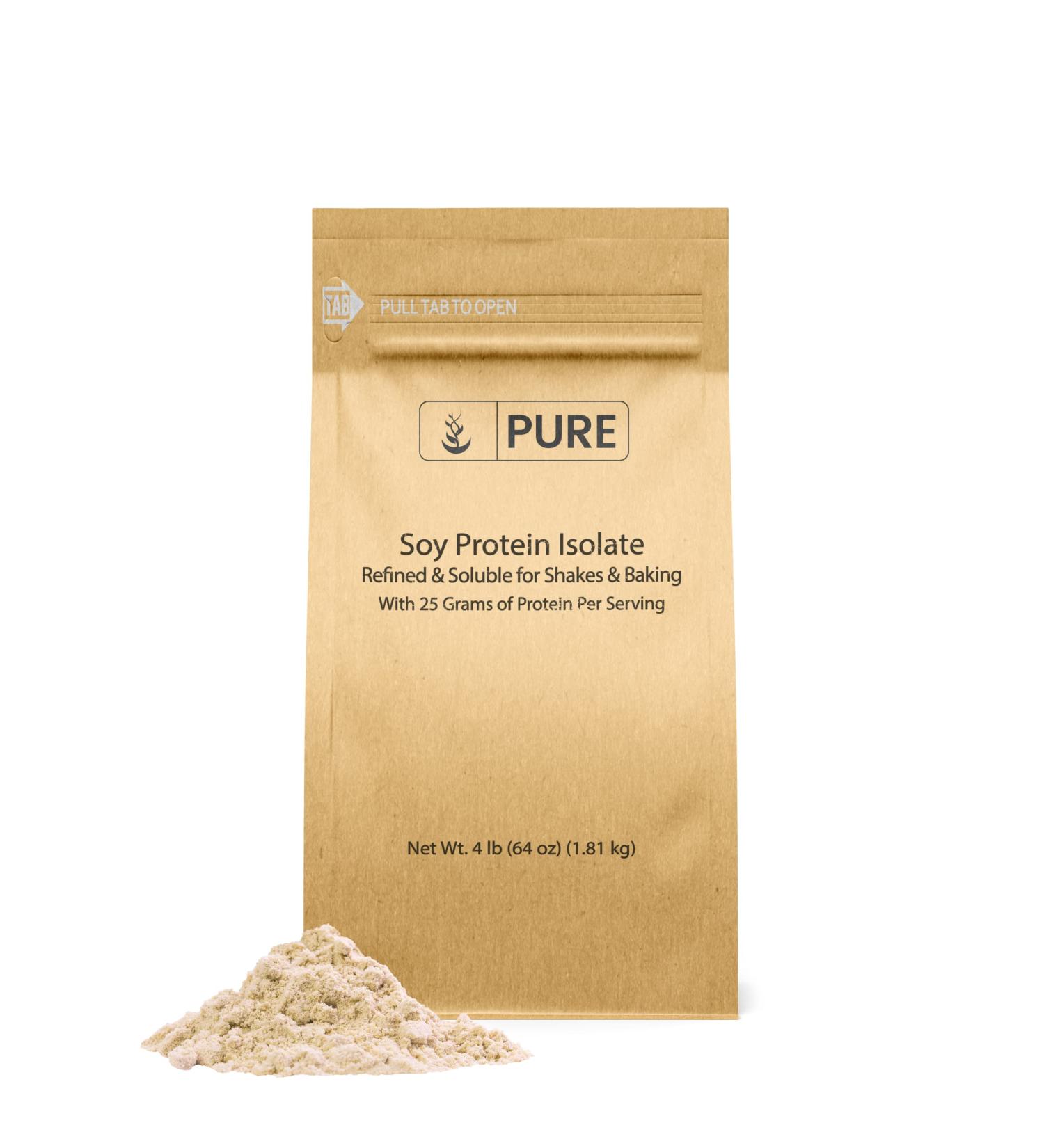 Pure Original Ingredients Soy Protein Isolate (4 lb) - No Fillers or Additives - Buy Online on GoSupps.com