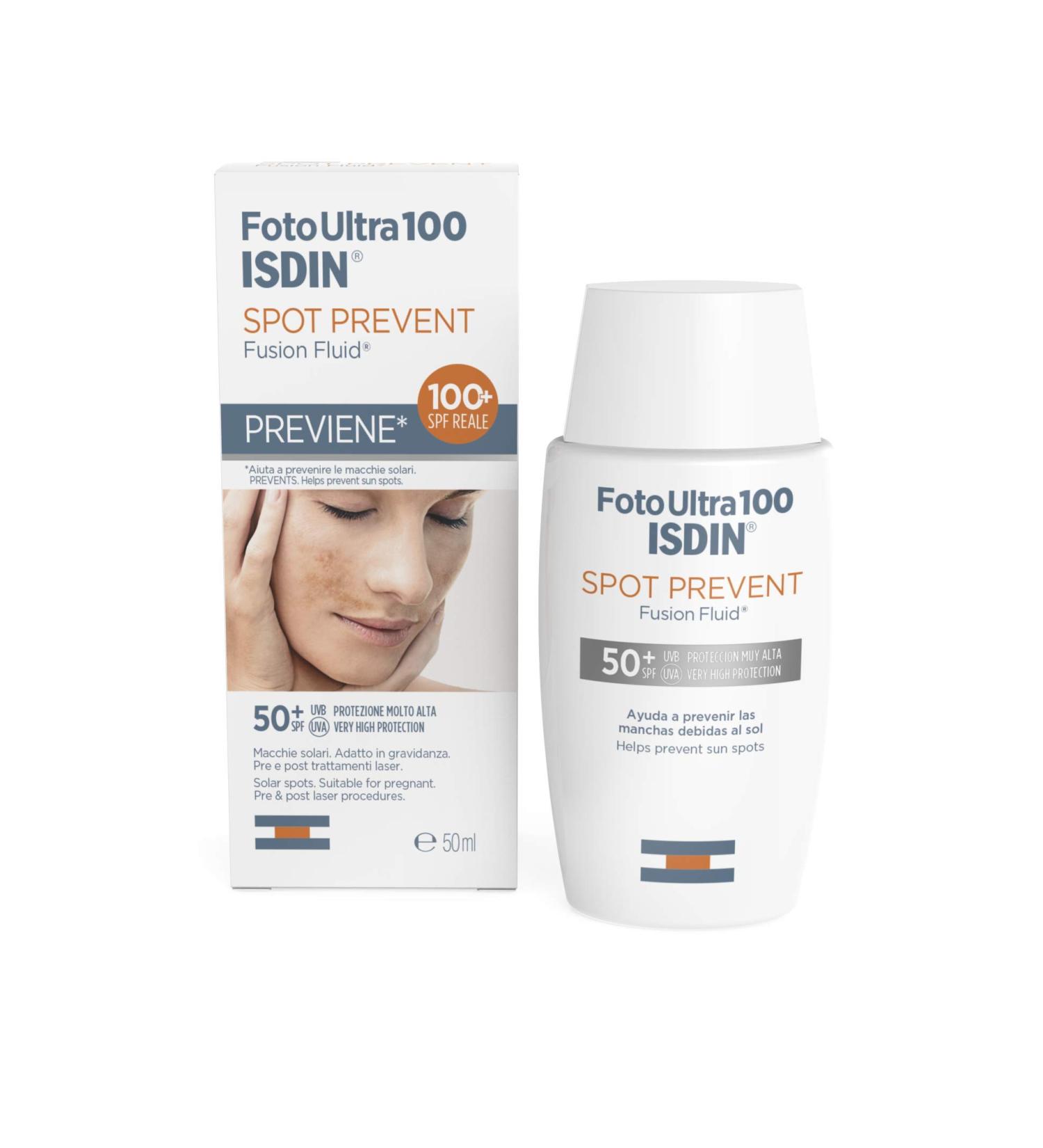 Buy FotoUlta100 ISDIN Spot Prevent SPF50+ Fusion Fluid - 50ml | High Protection & Spot Prevention - International Shipping Available - Buy Online on GoSupps.com