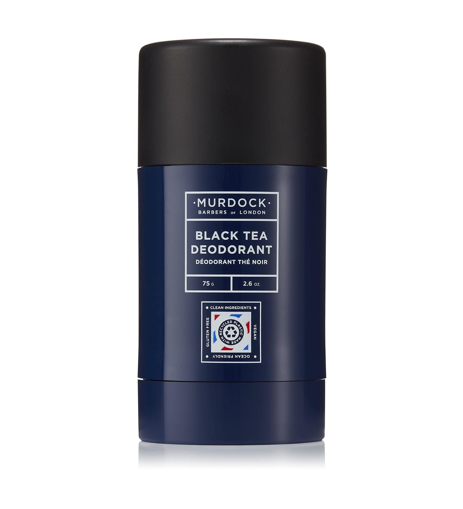 Murdock London Black Tea Deodorant - Skin-Friendly Non-Irritating Natural Deodorant with Elegant Fragrance 75g