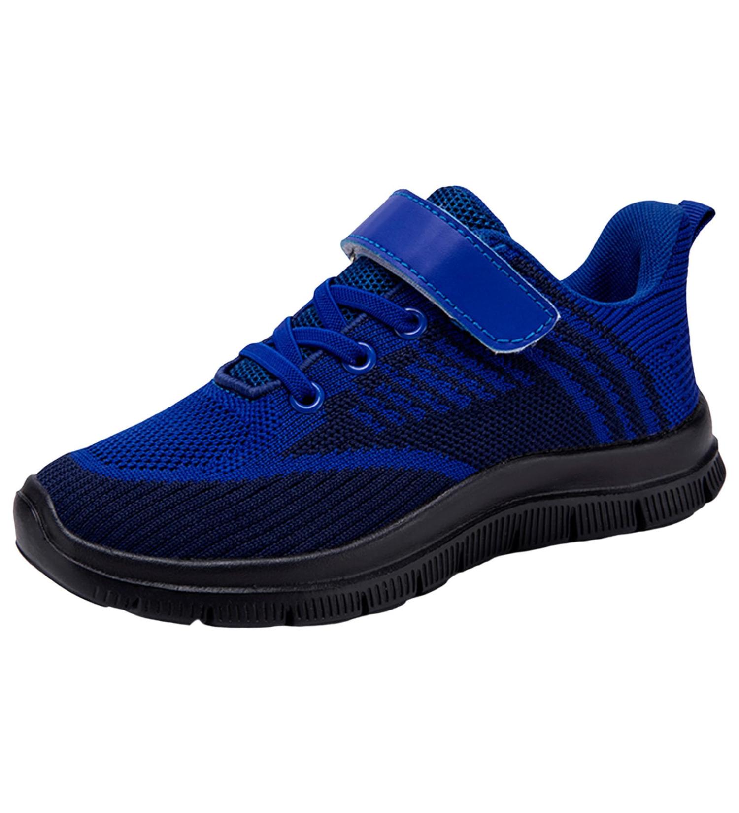 Fashionable Children's Sports Shoes - Boys & Girls Breathable Non-Slip Indoor Football EU Size 38 Dark Blue - Buy Online on GoSupps.com