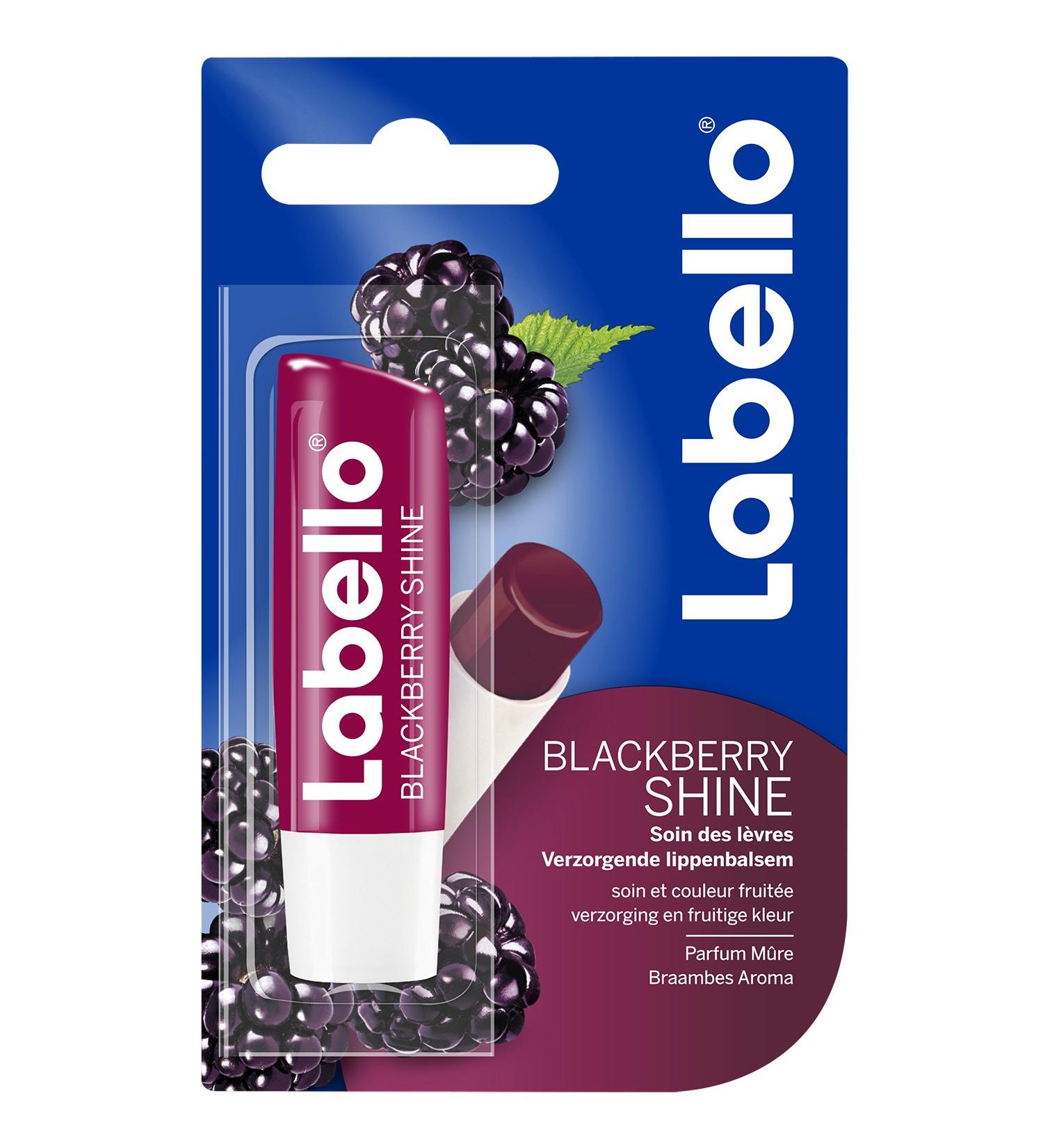 Labello Blackberry Shine Lip Balm 4.8 g 4 pieces Blackberry Cherry Cherry. 4.8 g (Lot de 4)