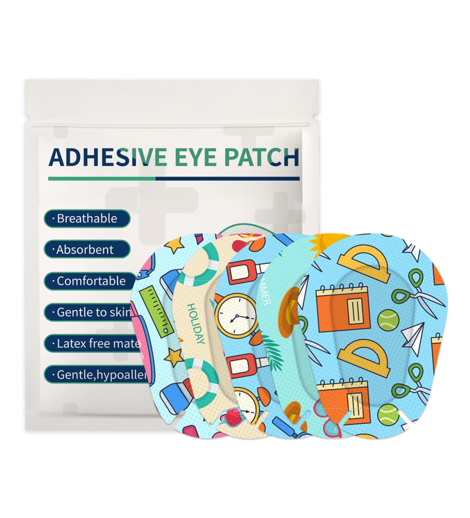 30pcs Cute Kids Adhesive Eye Patches - Breathable Light Blocking Bandages for Toddlers | International Shipping - Buy Online on GoSupps.com