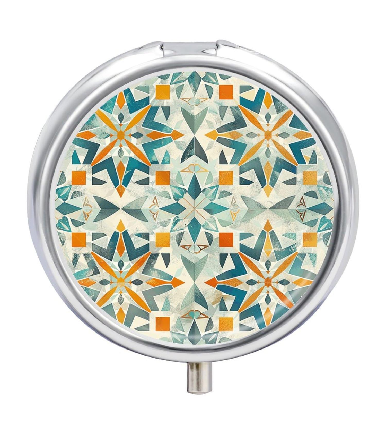 Travel Pill Box Organizer - 3 Compartment Portable Medicine Case | Compact Gray Pill Case for Purse & Pocket - Buy Online on GoSupps.com