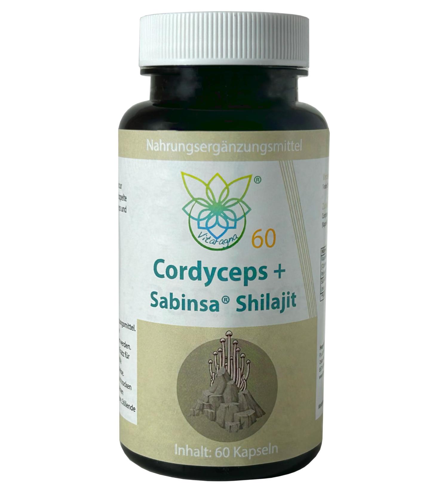 VITARAGNA CORDYCEPS & Shilajit Premium Adaptogenic Complex Balance Your HPA Axis 60 Capsules | International Shipping Available - Buy Online on GoSupps.com