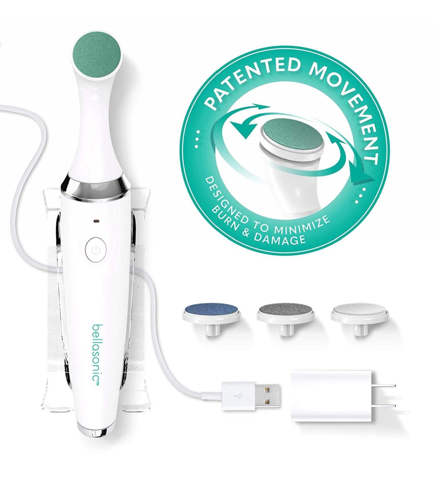 BELLASONIC 4-in-1 Electric Nail File Set | Rechargeable, Oscillating Head | Shape, Smooth, Buff & Shine Nails | Remove Cuticles & Calluses | Salon Quality Manicure Pedicure Results | White/Green - Buy Online on GoSupps.com