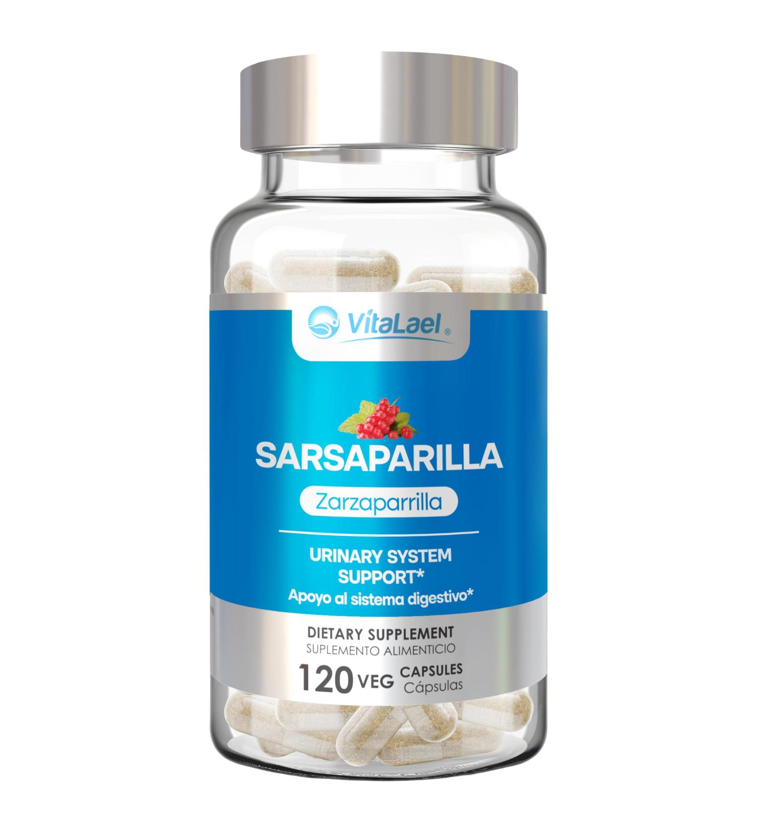 VitaLael Sarsaparilla Root Extract - Natural Urinary System Support - 120 Capsules - Traditional Blood Health Support Formula*