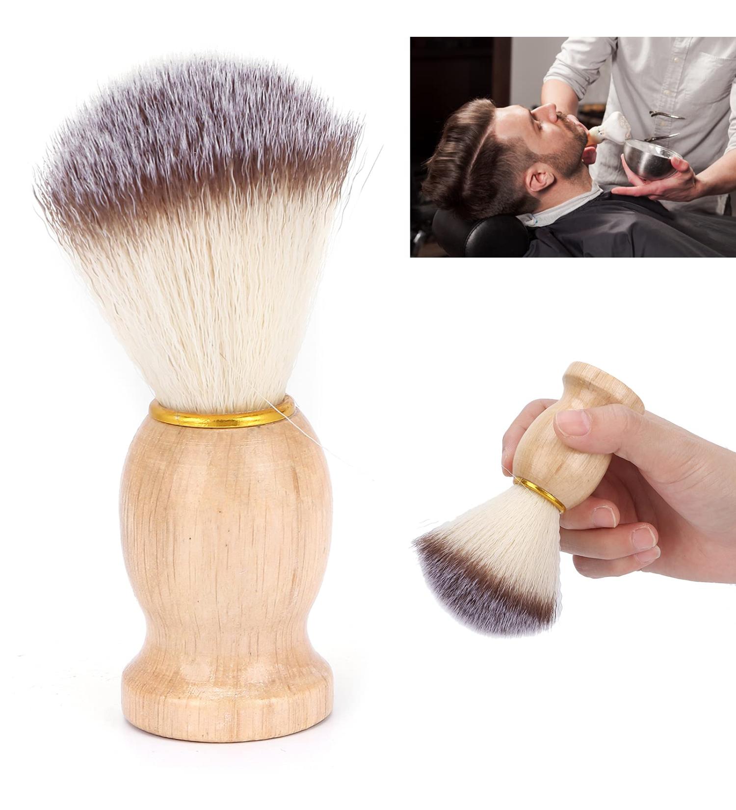 High-Quality Solid Wood Shaving Brush for Men | Durable Hairdressing Salon Tool - Comfortable & Long-Lasting - Buy Online on GoSupps.com