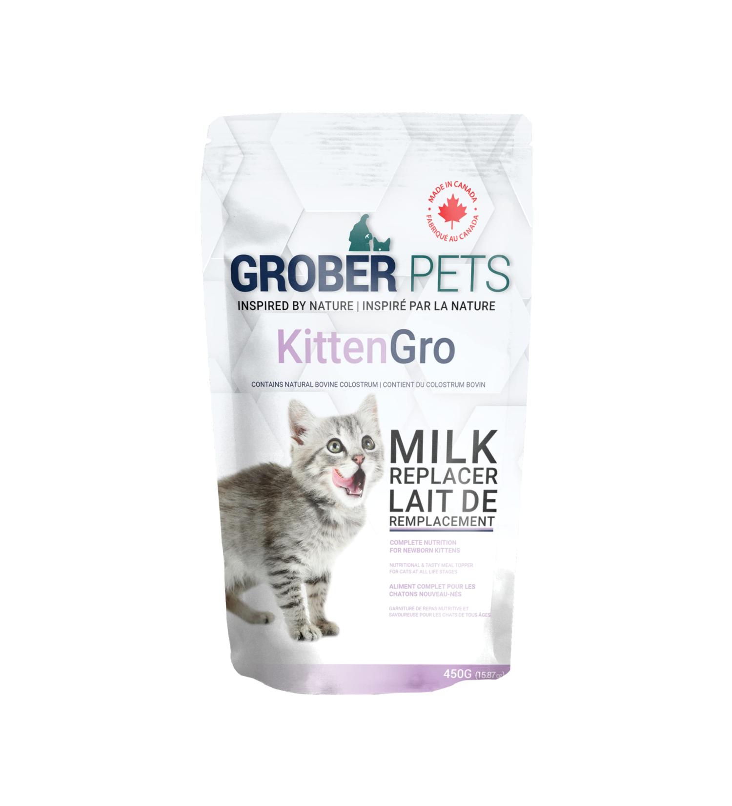 KittenGro Milk Replacer Grober Pets 450gr Made in Canada - Buy Online on GoSupps.com