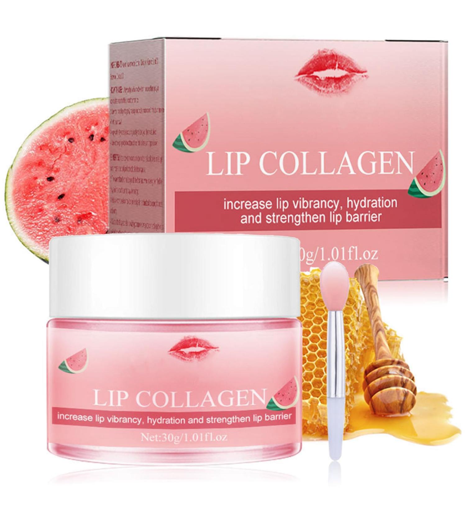 Lip Sleeping Mask Lip Sleep Mask Overnight Lip Skincare Lip Oils Lip Moisturiser for Dry Chapped Peeling Cracked Lips Fades Lip Lines Lip Balm for Moisture Lip Care (Watermelon) - Buy Online on GoSupps.com