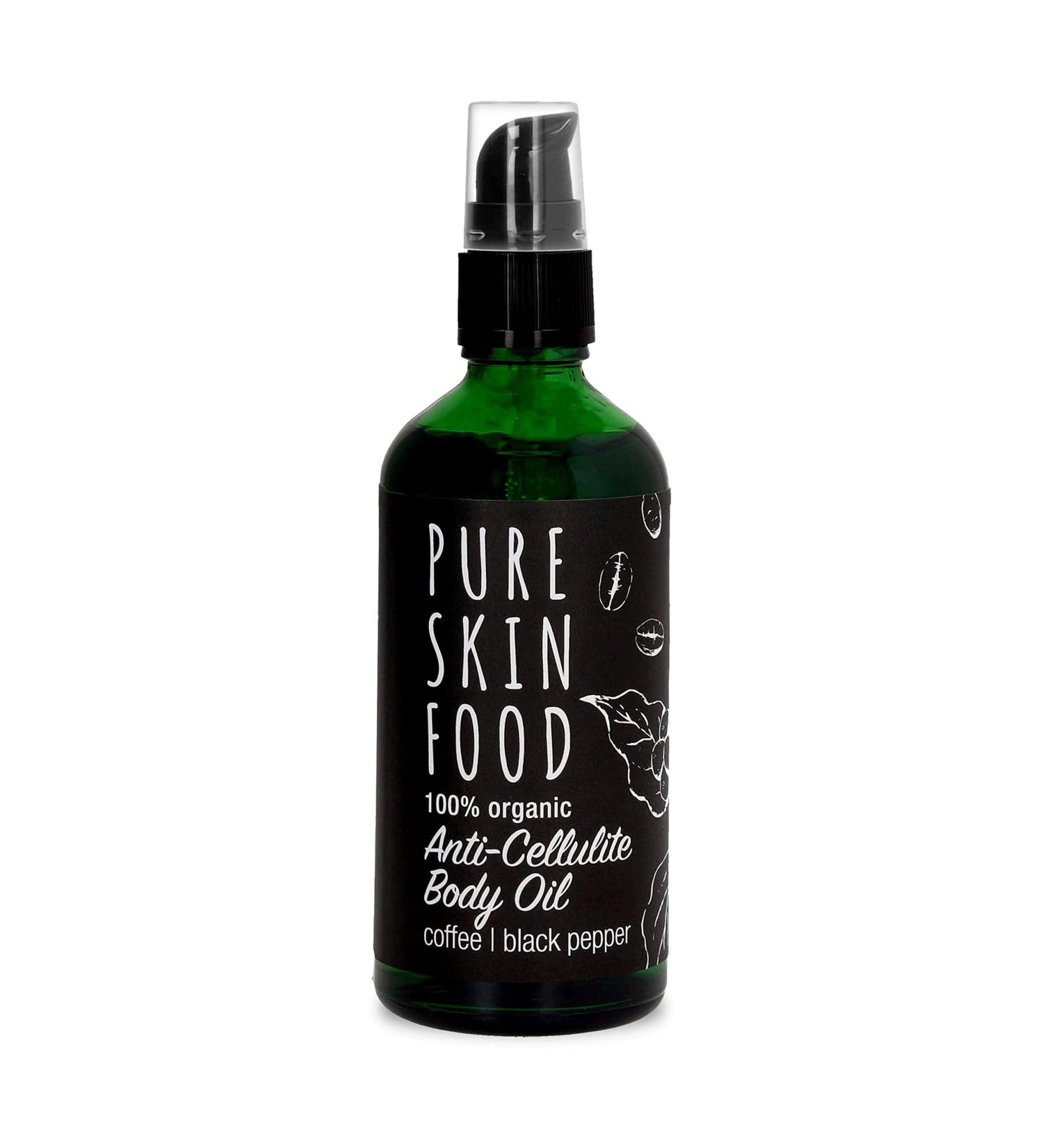 PURE SKIN FOOD Bio Anti Cellulite Body Oil with Coffee & Black Pepper 100 ml - Buy Online on GoSupps.com
