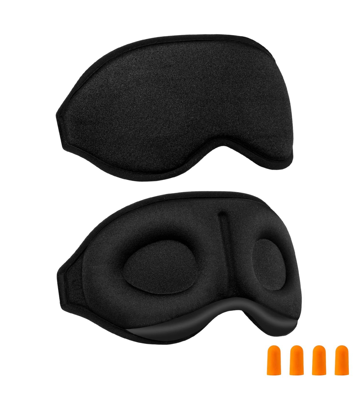 WOVTE Cooling Eye Mask Reusable Hot or Cold Therapy Gel Bead Eye Mask with Soft Plush Backing and Adjustable Strap for Puffy Eyes Dry Eyes Dark Circles Headache (Black) - Buy Online on GoSupps.com