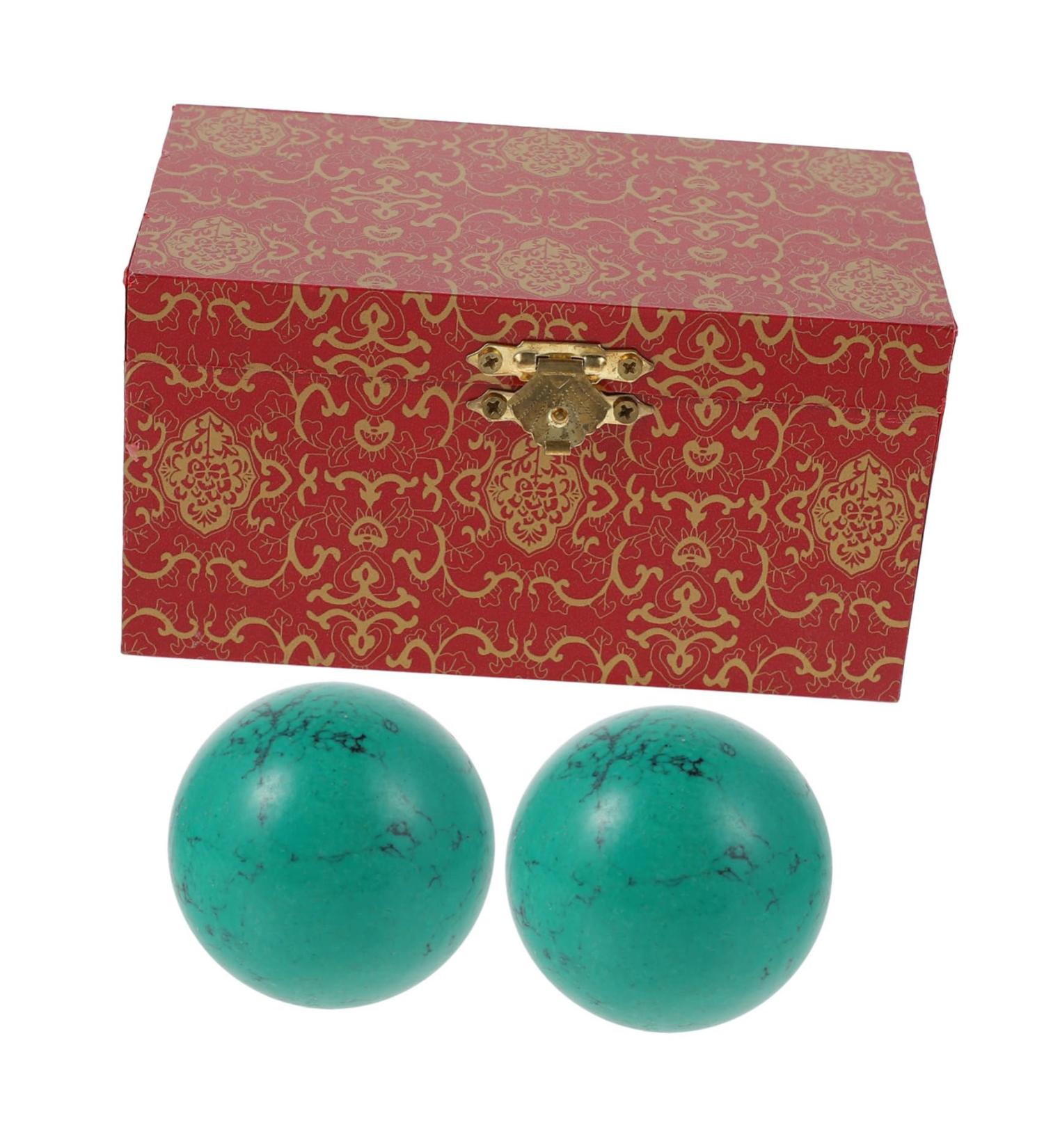Partykindom 2x Turquoise Handballs - Chinese Baoding Balls for Hand Training Mobility & Fitness | Wellness & Healthcare - Buy Online on GoSupps.com