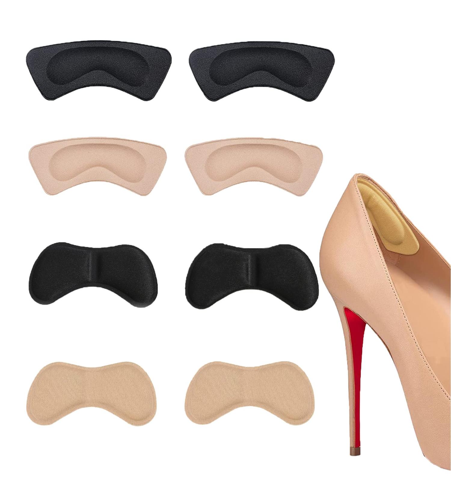 4 Pairs Heel Cushions - Ultimate Protection & Comfort for Shoes | Self Heel Inserts & Sponge Heel Pads - Buy Online on GoSupps.com