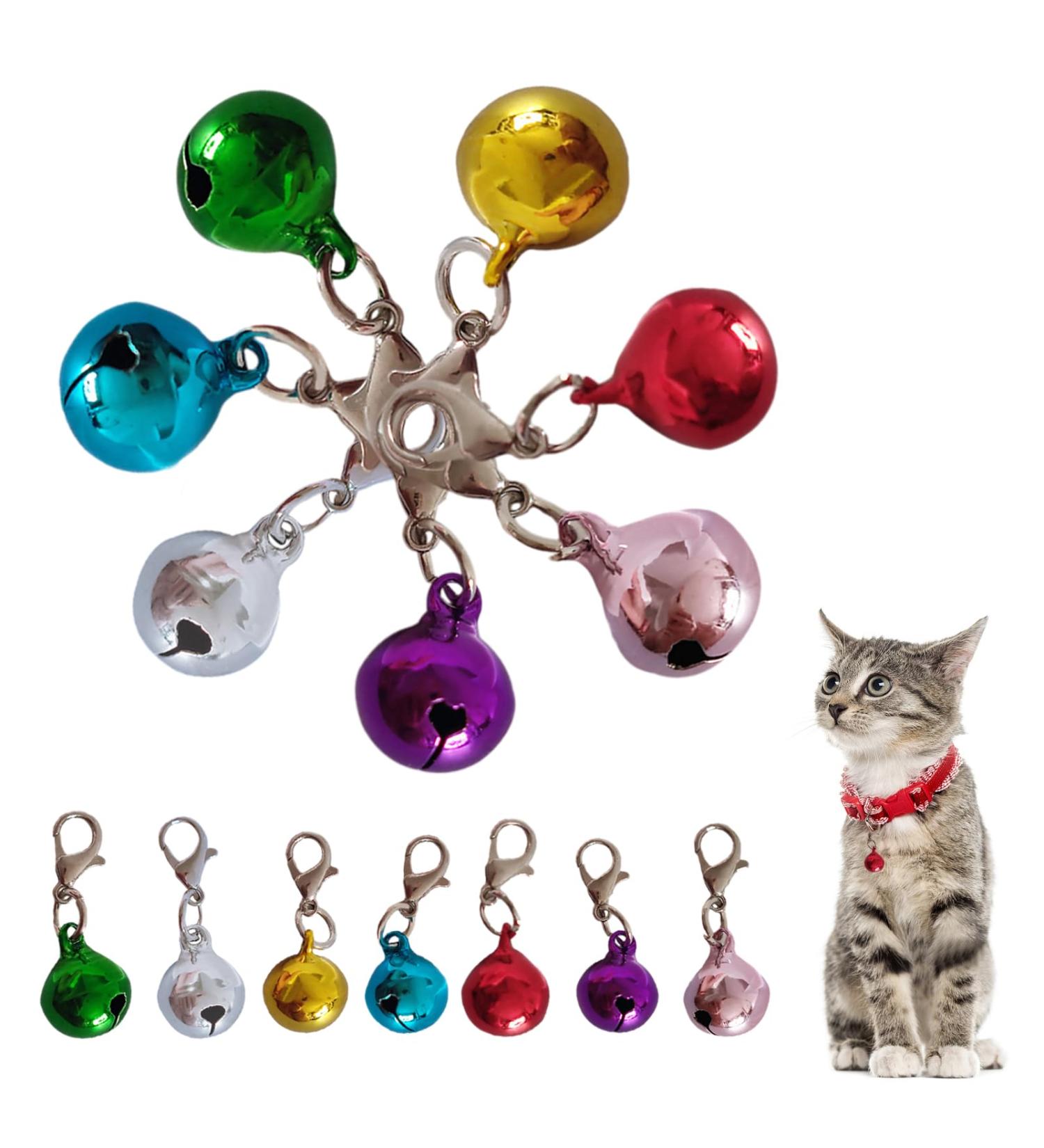 Cat Bells for Collars Loud Dog Bells for Collar 14 Pcs Colourful Pet Bells for Collars Small Cat Bells Collar Charms with Lobster Clasp Puppy Loud Bell Pendant for Dog Cat Collar DIY Craft - Buy Online on GoSupps.com