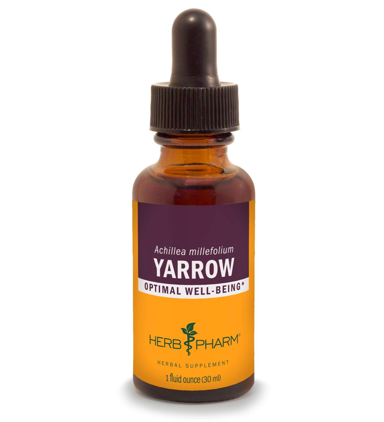 Herb Pharm Yarrow Flowering Tops Liquid Extract - 1 fl oz - Pure and Potent Herbal Supplement - Buy Online on GoSupps.com