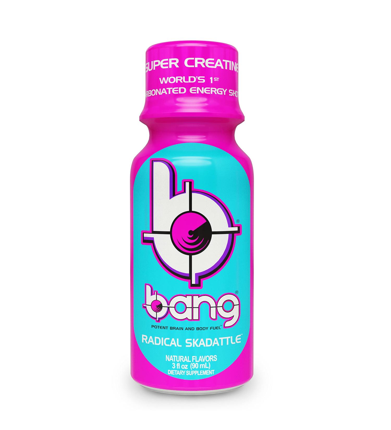 Bang Energy Shots Radical Skadattle Carbonated Energy Shot with Super Creatine 3 Fl Oz (12 Pack) - Buy Online on GoSupps.com