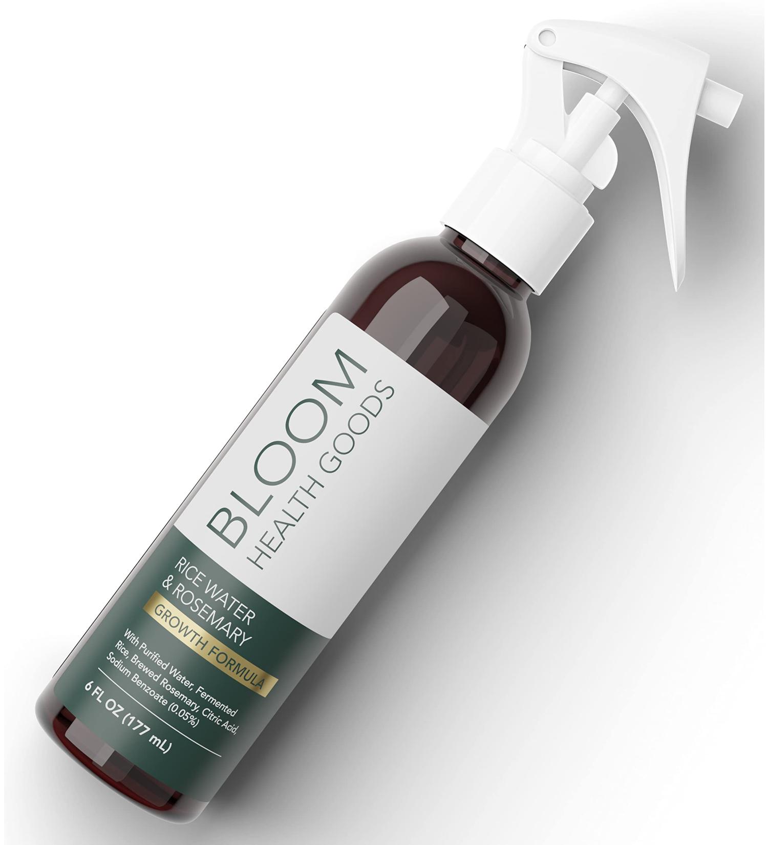 Bloom Health Goods Rice Water & Rosemary Spray - Strengthen, Moisturize & Thicken Hair and Skin Naturally - For Dry, Oily, Thinning, and Damaged Hair Types - Buy Online on GoSupps.com