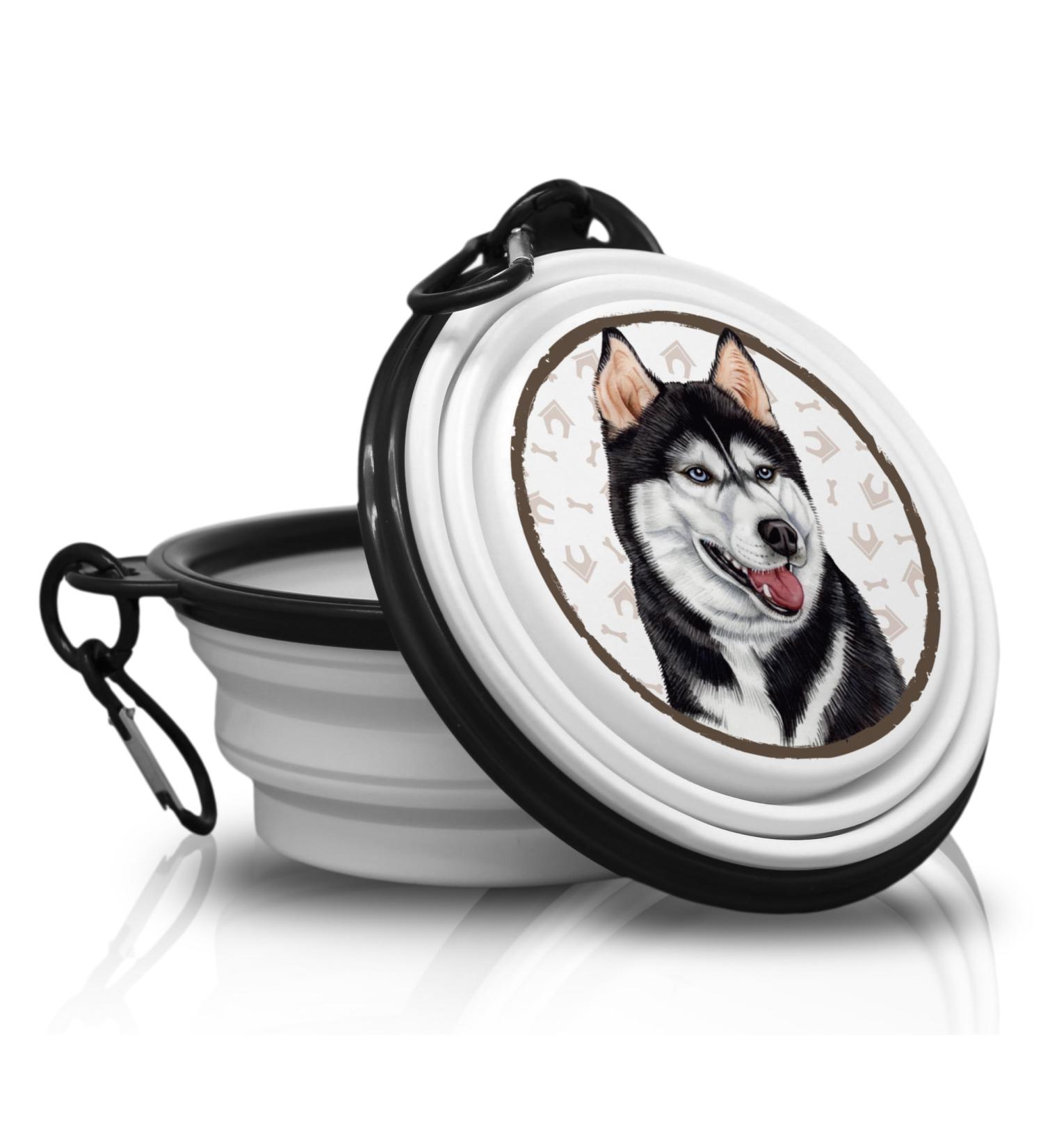 29. Husky Foldable Portable Pet Bowl with Carabiner - Ideal Travel Food & Water Bowl for Dogs - Buy Online on GoSupps.com