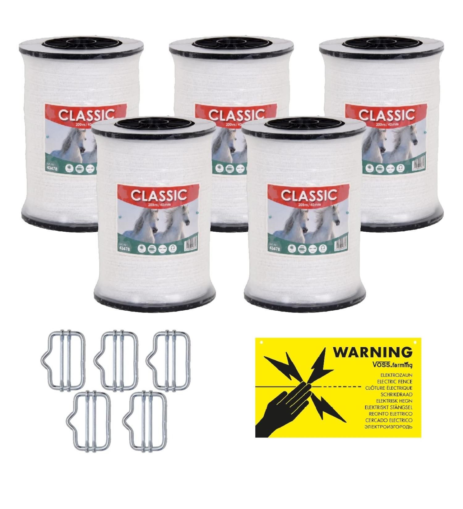 Voss.farming 40mm Classic Pasture Fence Band - 1000m Niro Electric & Pony Fencing Solutions - Buy Online on GoSupps.com