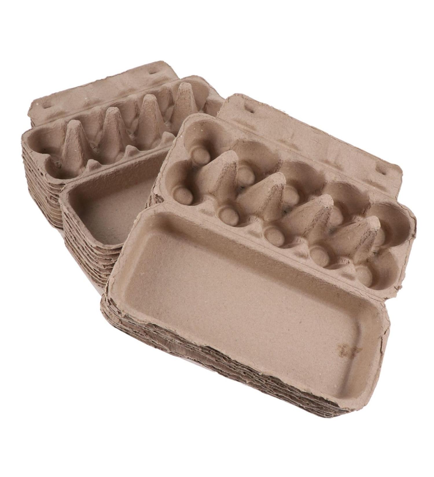 Mikikit 20pcs 10 Pulp Egg Tray Fold up Flats Folding Tray Paper Egg Tray Home Egg Tray Pearlescent Dispenser - Buy Online on GoSupps.com