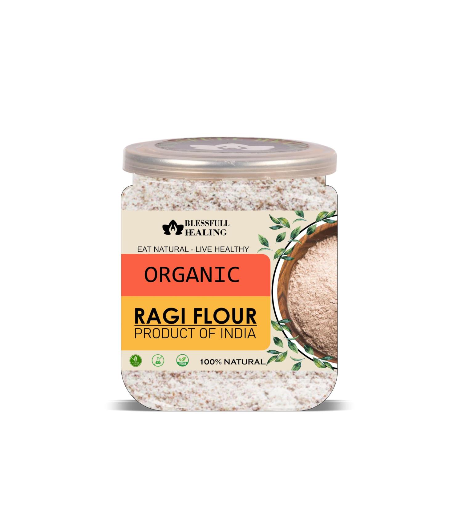 Blessfull Healing Organice RAGI Flour 1 lb (453 Gram) - Buy Online on GoSupps.com
