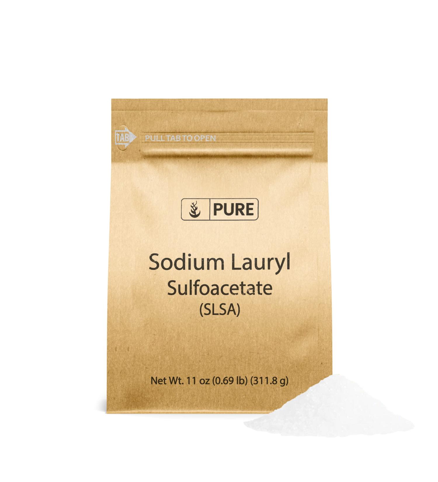 Pure Sodium Lauryl Sulfoacetate (SLSA) (11 oz) - Long Lasting Foam, Gentle on Skin - Buy Online on GoSupps.com
