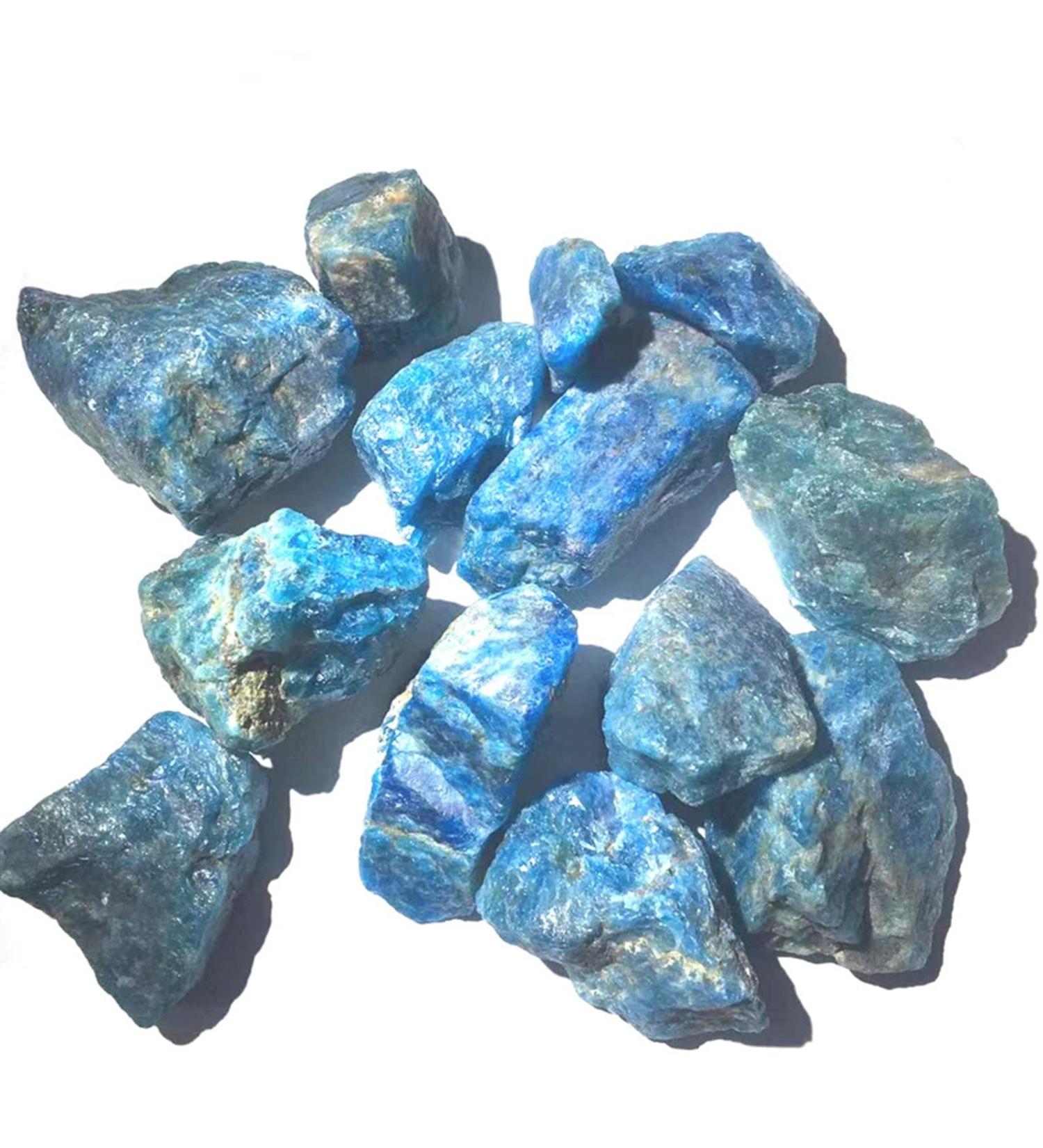 Natural Crystal Rough 100g Rough Gemstone Natural Apatite Crystal Rough Raw Stone Rock Specimen Stone Specimen 2-4cm Blue - Buy Online on GoSupps.com