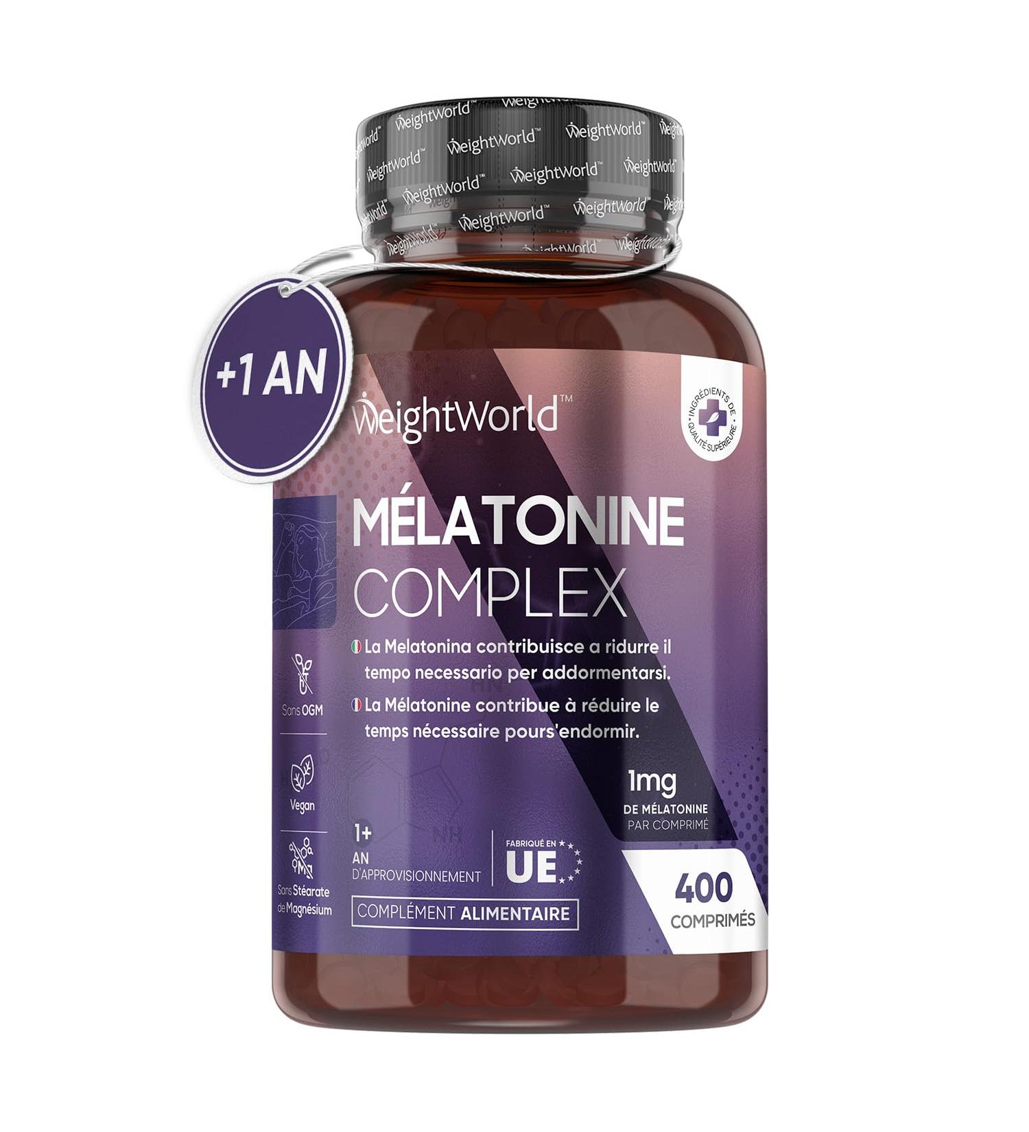 Melatonin 400 Vegan Tablets For +1 Year - Fast Sleep (EFSA) Sleep High Dosed - With Passionflower Chamomile Magnesium & Vitamin B6 - High Bioavailability Without Addiction - Buy Online on GoSupps.com