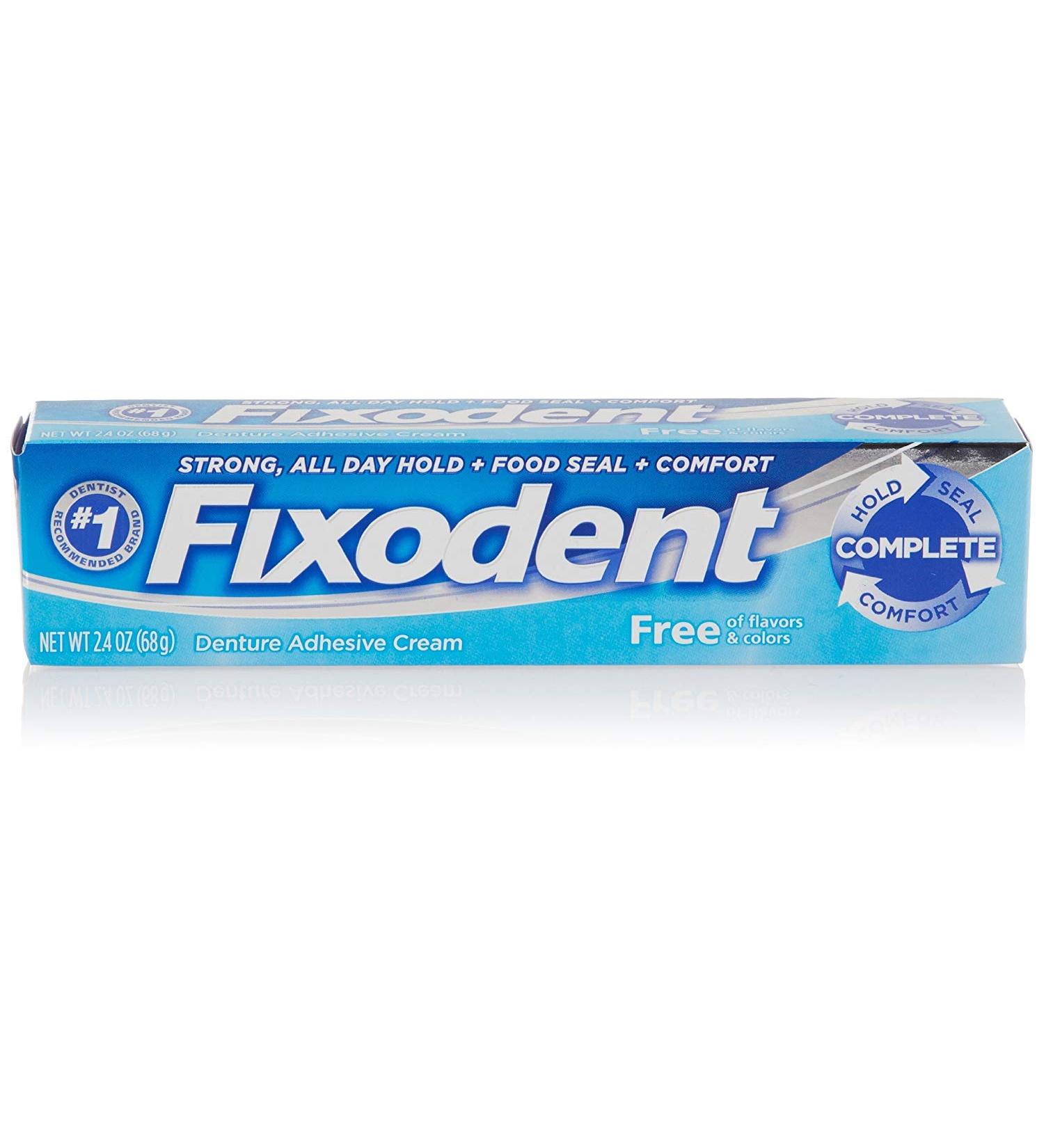 Fixodent Free Denture Adhesive Cream 2.40 oz (Pack of 7)