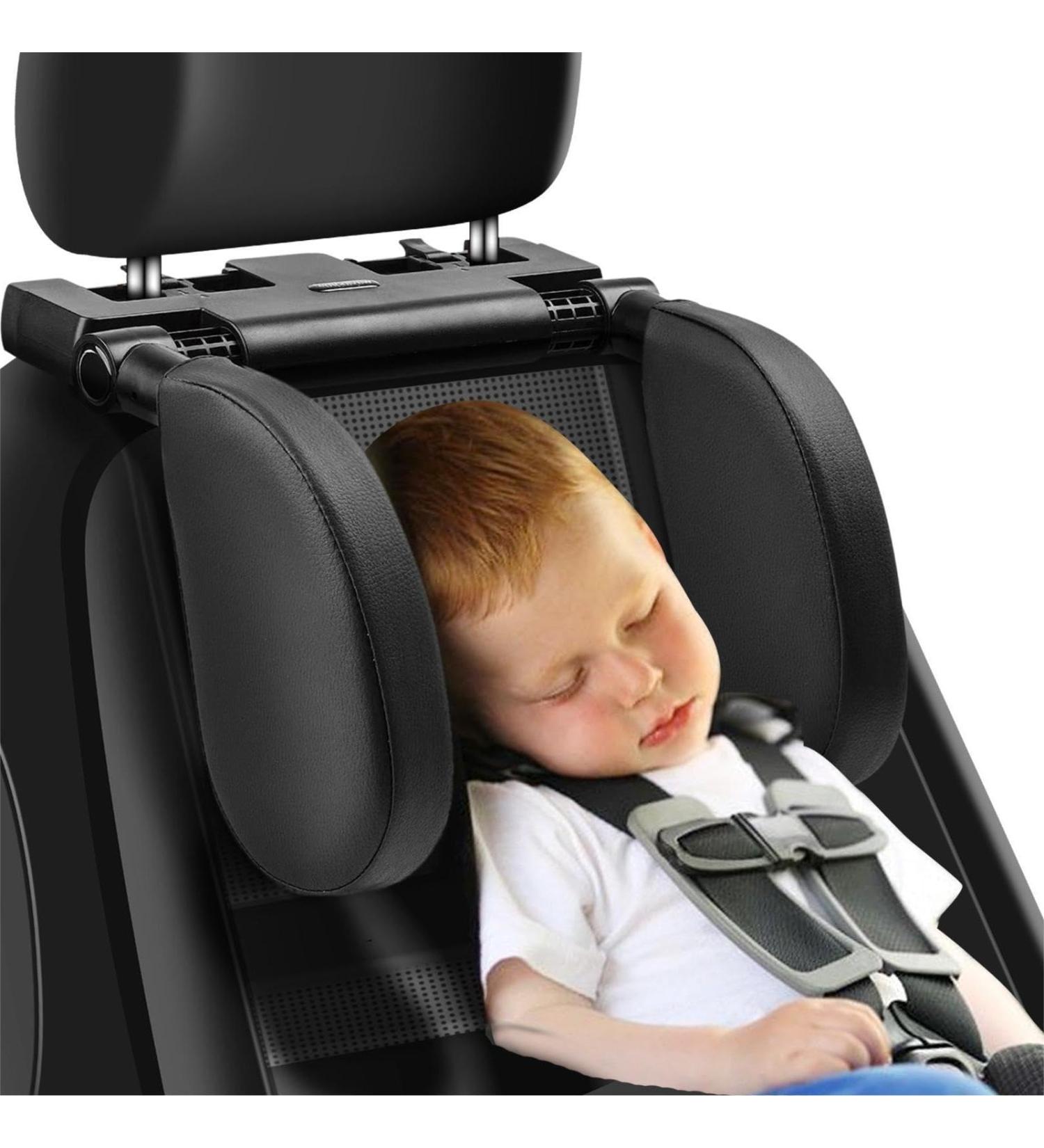 Adjustable Leather Car Headrest for Kids & Adults - Breathable Neck Support Pillow (1 Pack) | Ideal for Comfortable Travel - Buy Online on GoSupps.com