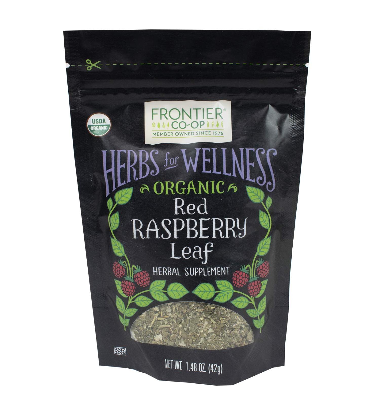 Frontier Co-op Organic Red Raspberry Leaf Tea - 1.48 oz (42 g) | Herbal Wellness - Buy Online on GoSupps.com