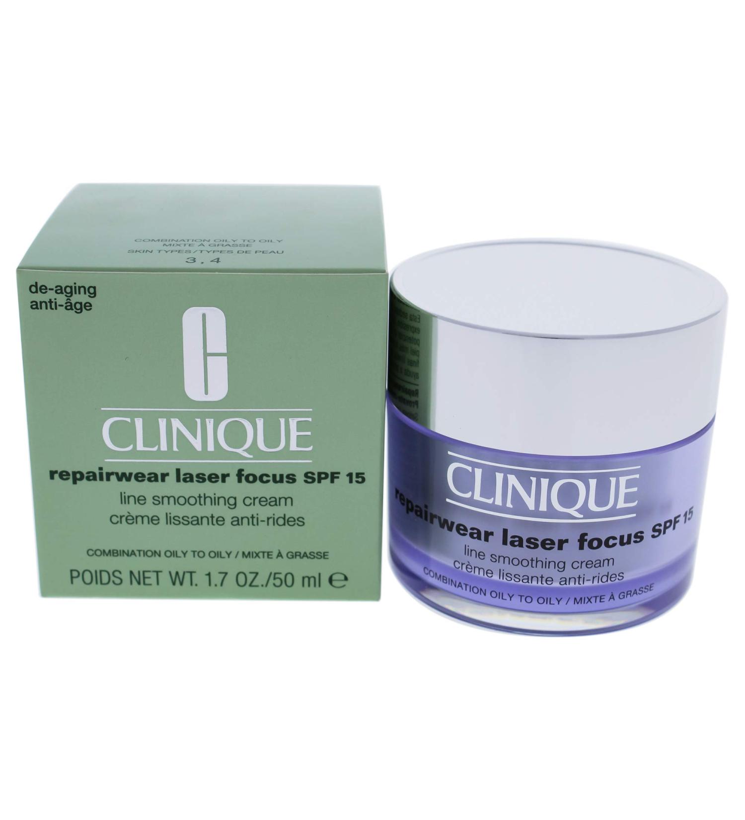 Clinique Repairwear Laser Focus Line Smoothing Cream SPF 15 for Combination Oily to Oily Skin - 1.7 oz - Buy Online on GoSupps.com