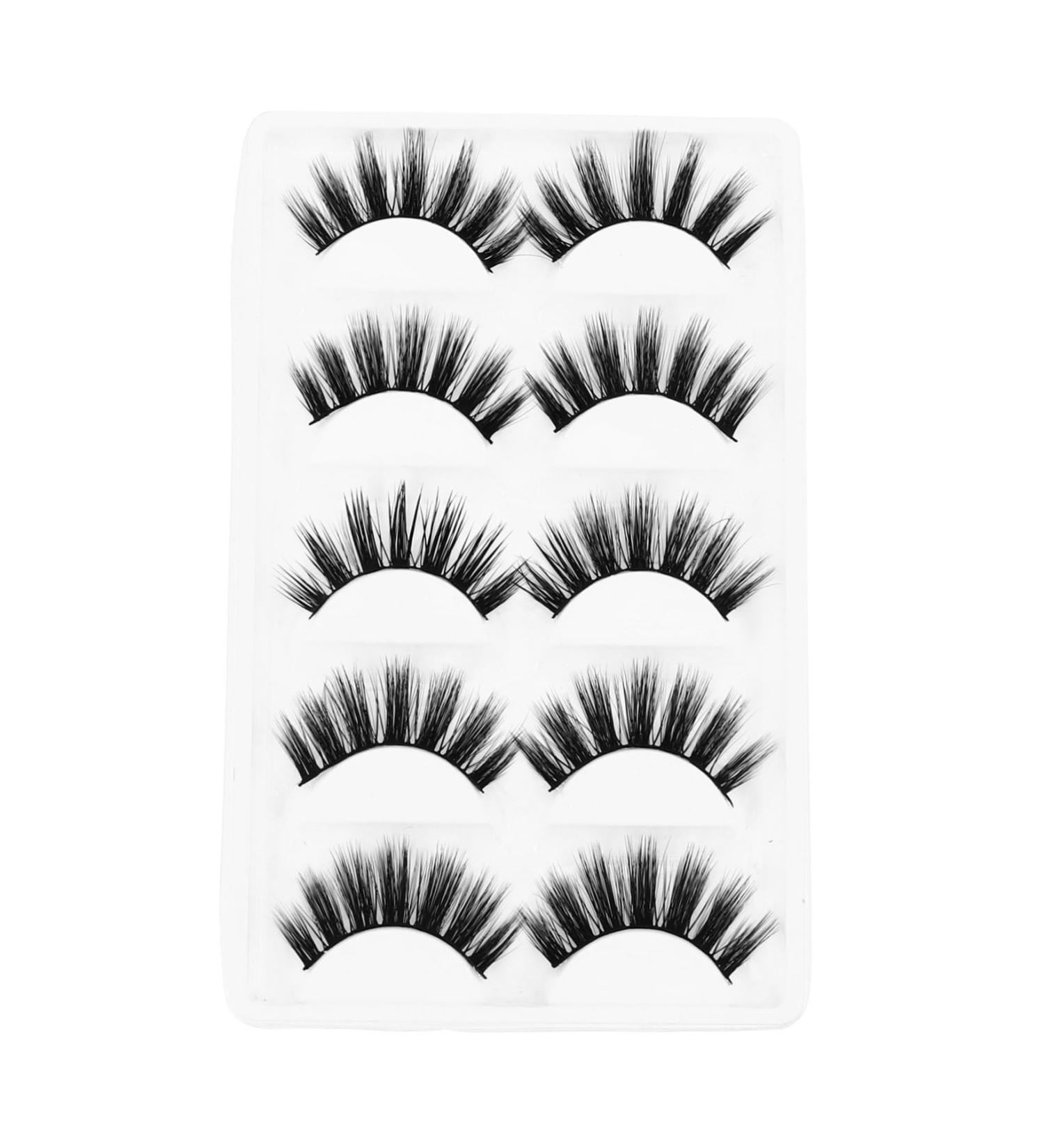 FRCOLOR 5 Pairs artificial false eyelashes Thick Lashes Makeup Lashes Curl Genuine lashes Silk lashes Artificial Eyelashes Fake Eyelash Dense Eyelash chemical fiber curly Miss Makeup Tools - Buy Online on GoSupps.com