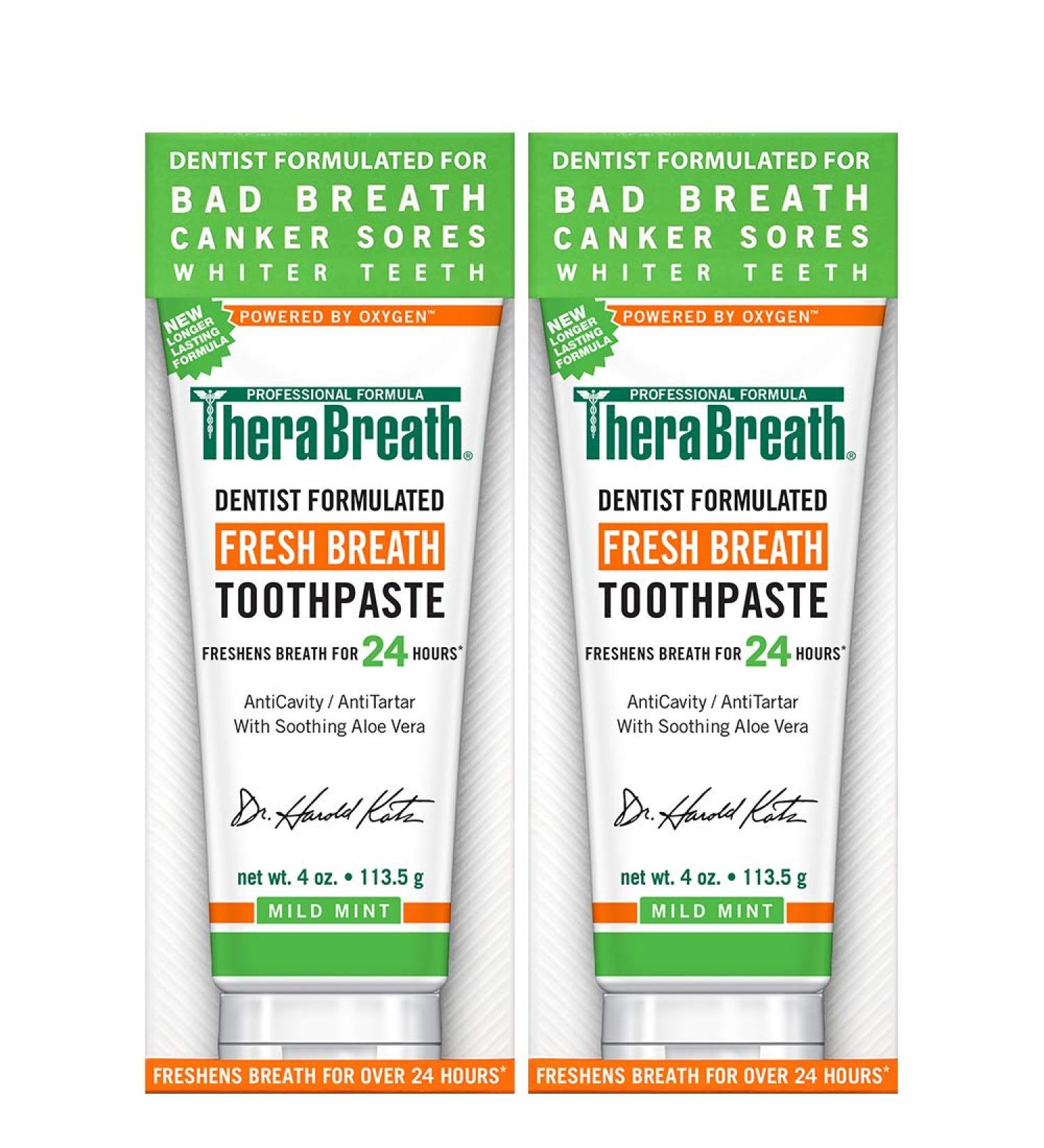 Dr. Katz TheraBreath Oxygenating Toothpaste 4 oz - Fresh Breath & Oral Health - Shop Internationally - Buy Online on GoSupps.com