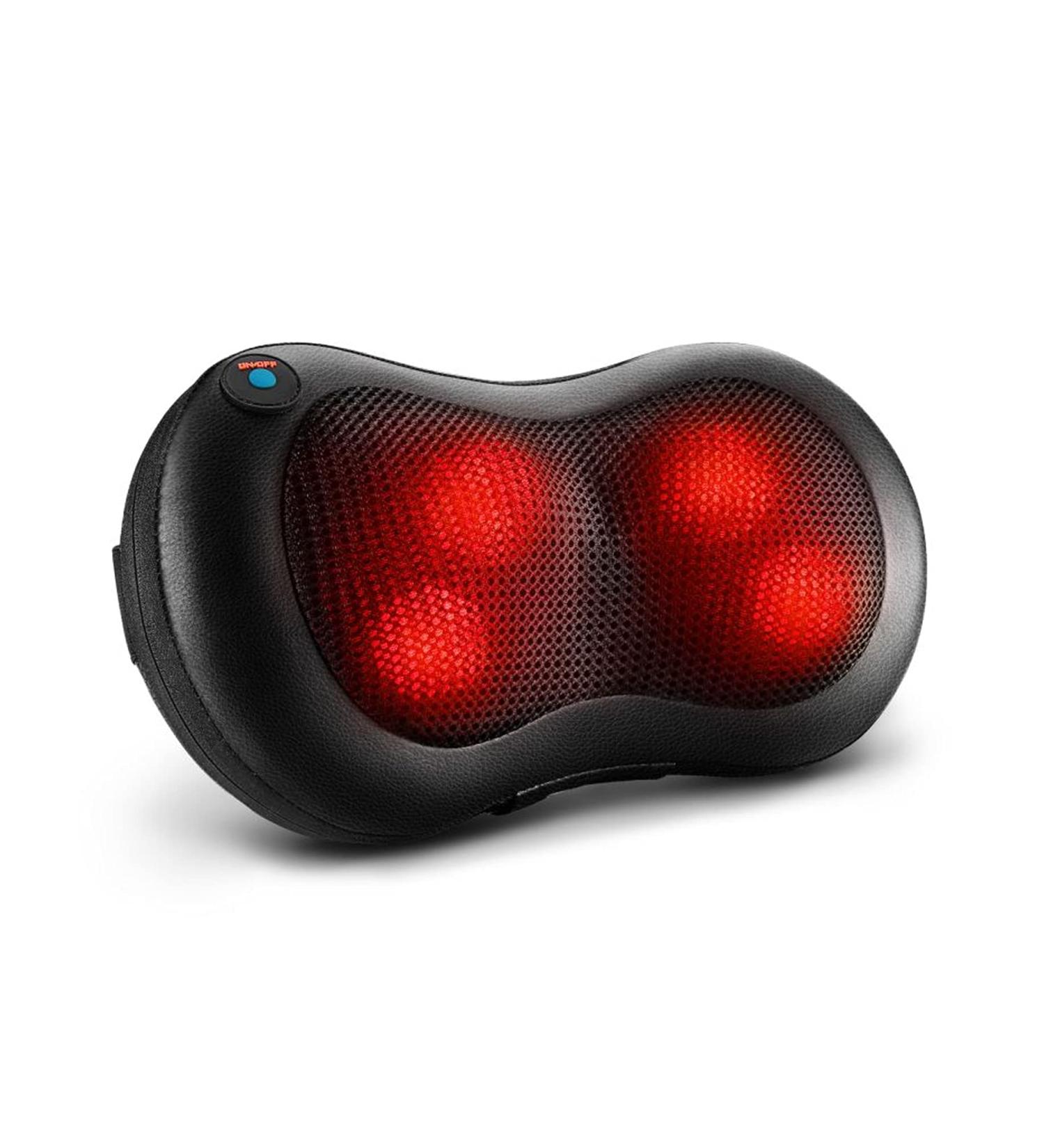 Shiatsu Electric Neck and Back Massager Pillow with Heat - 3D Deep Tissue Kneading for Muscle Pain Relief - Ideal for Home, Office, Car Use - Perfect Gift for Dad and Mom - Buy Online on GoSupps.com
