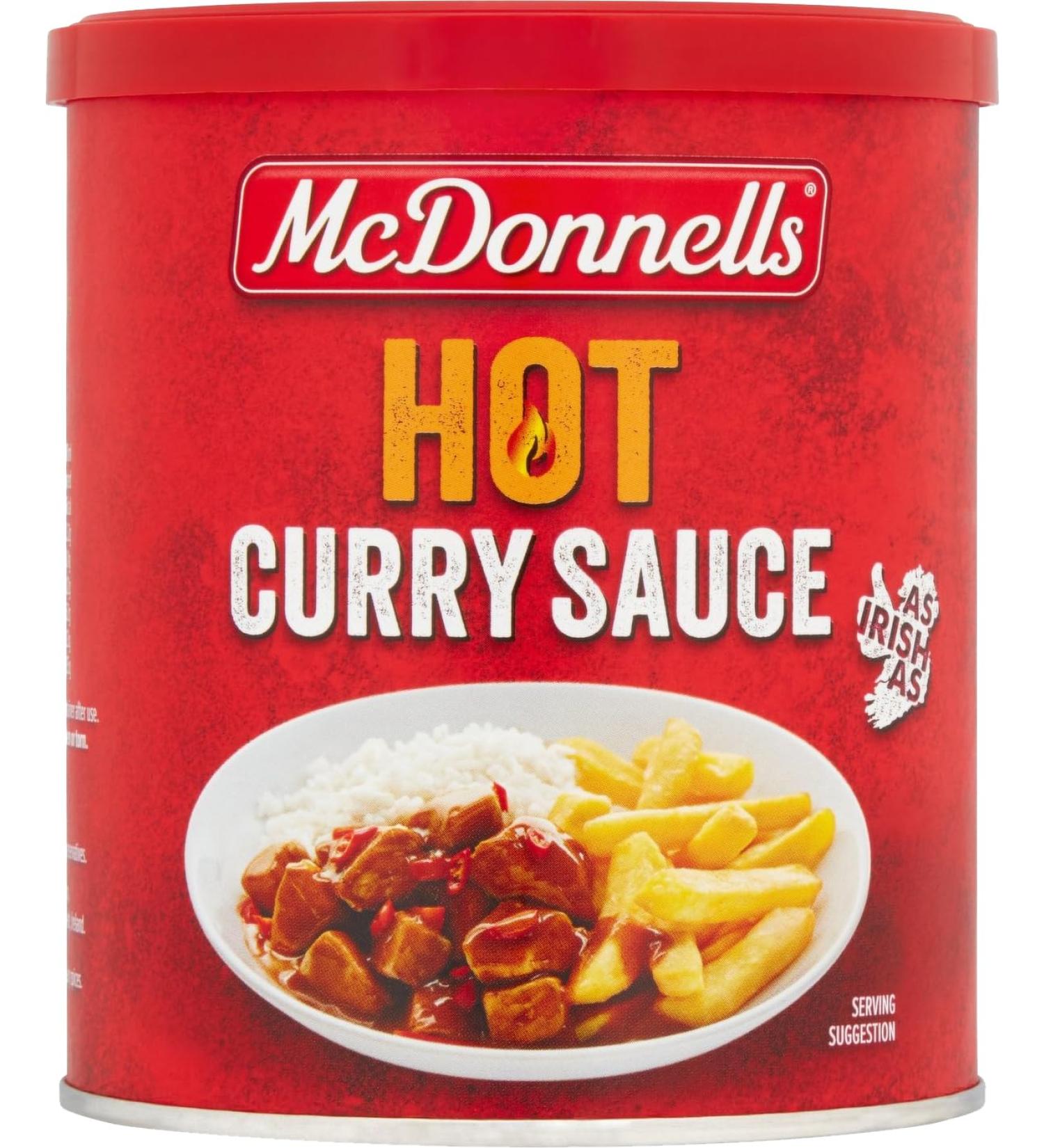 McDonnells Hot Curry Sauce Mix Tub 200g - Buy Online on GoSupps.com