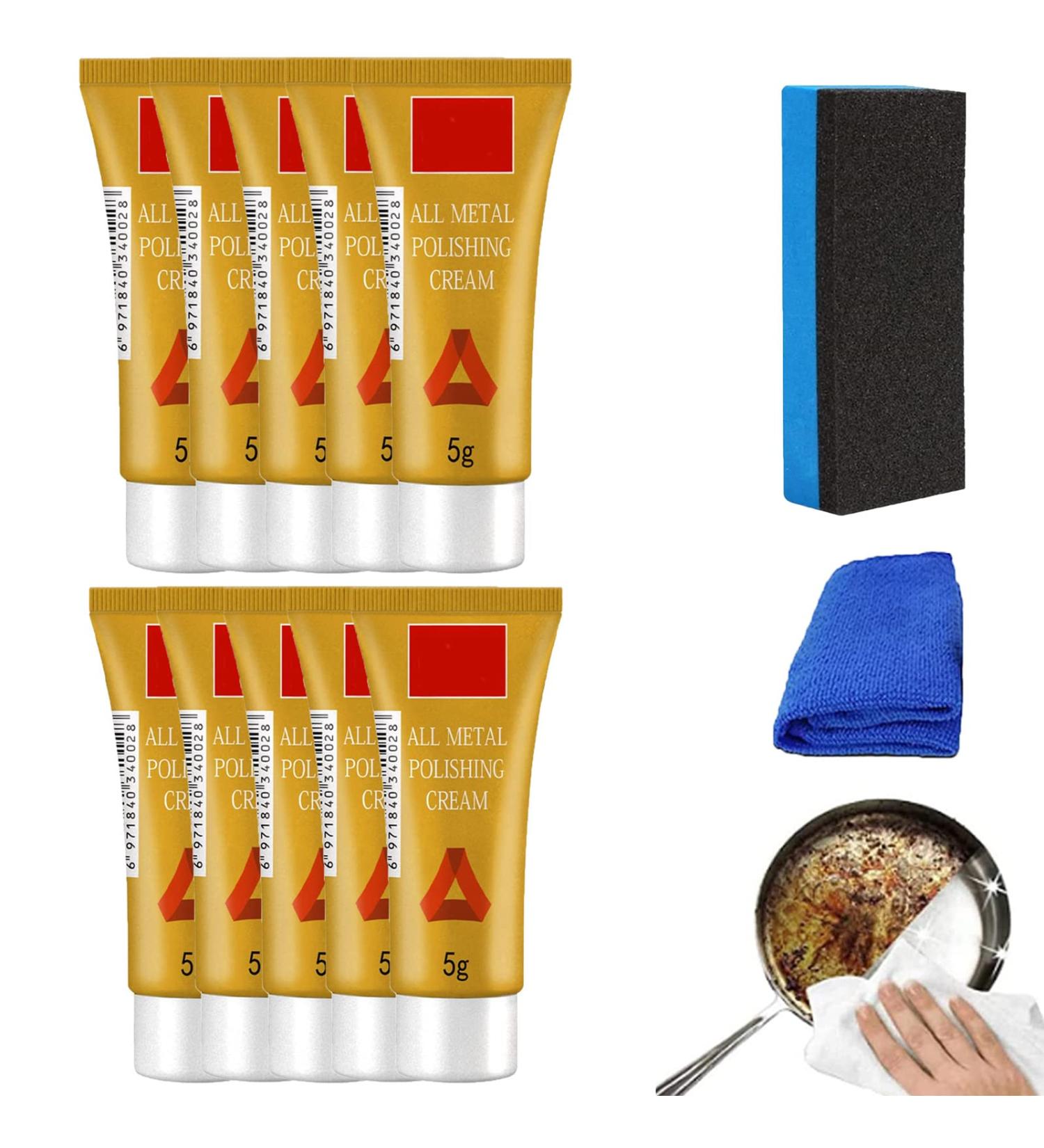 3/5/10Pcs Instashine Metal Cream Instashine Metal Polish Cream Ultimate Metal Polish Cream Multifunction Rust Remover for Stainless Steel/Aluminum/Brass/Copper (10) - Buy Online on GoSupps.com