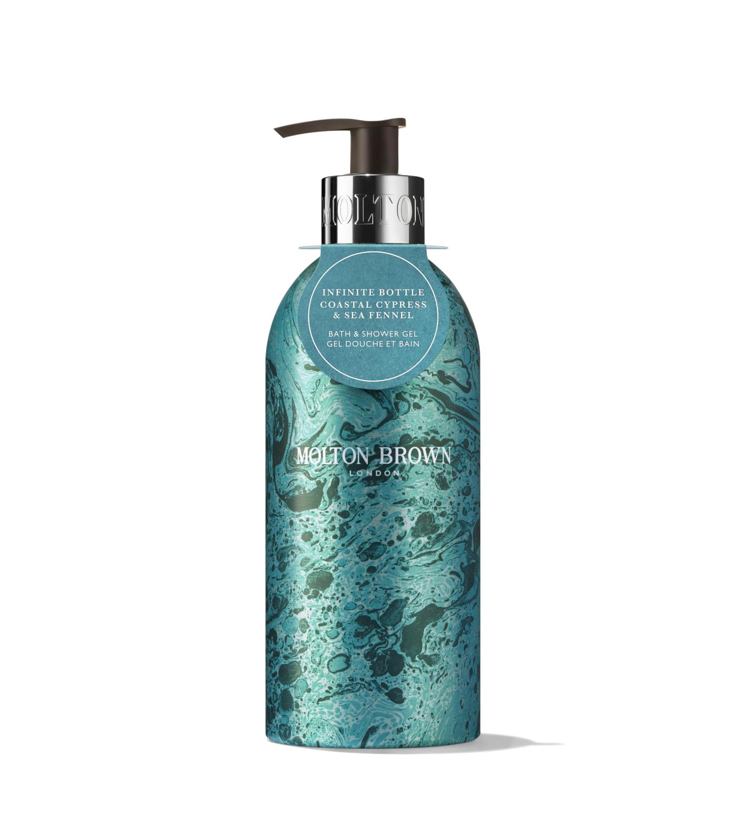 Molton Brown Coastal Cypress and Sea Fennel Bath and Shower Gel Limited Edition Infinite Bottle 400 ml - Buy Online on GoSupps.com