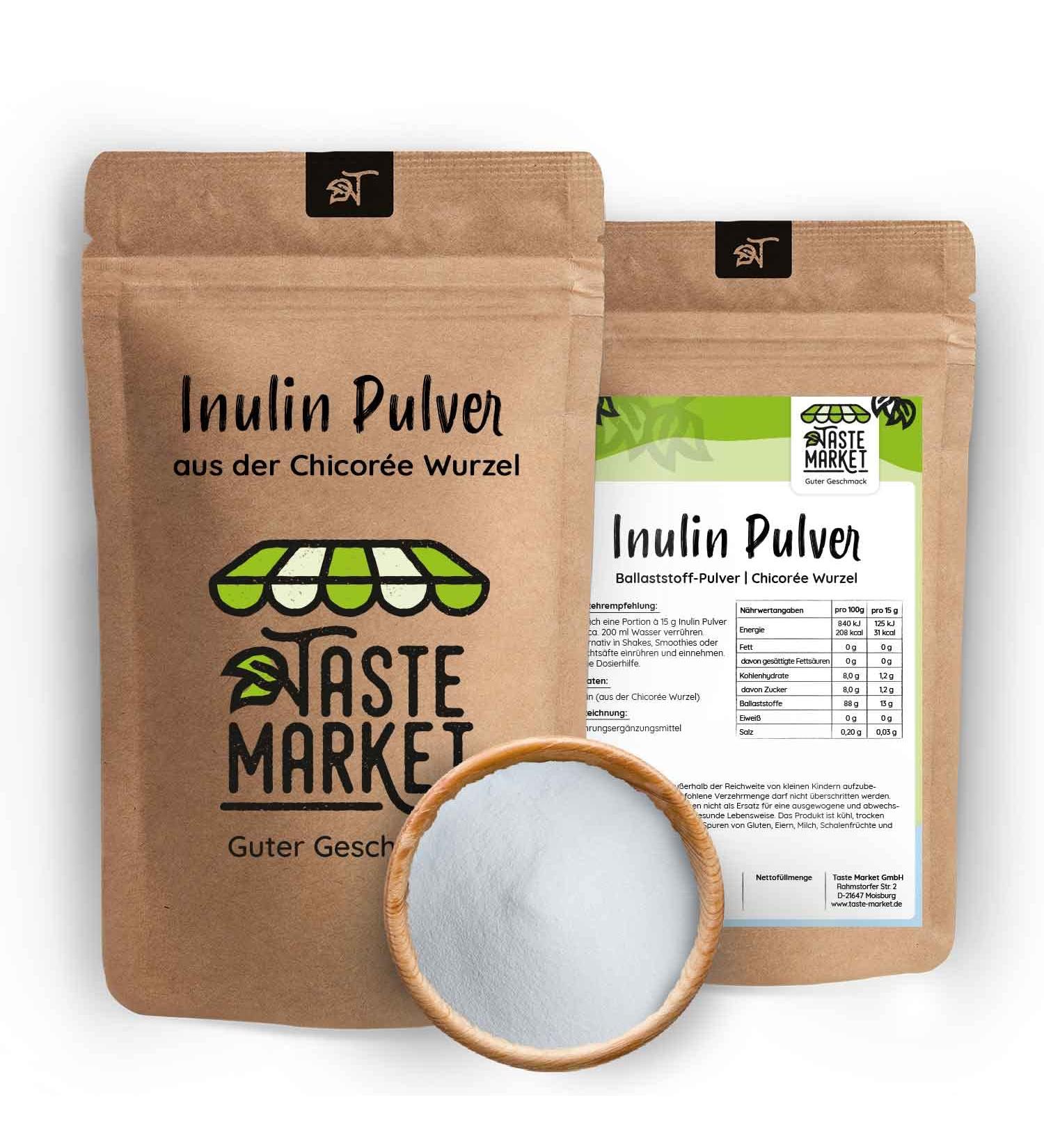 justaste 10 x 1 kg inulin powder from Chicor e root high fiber content vegan 10 kg - Buy Online on GoSupps.com