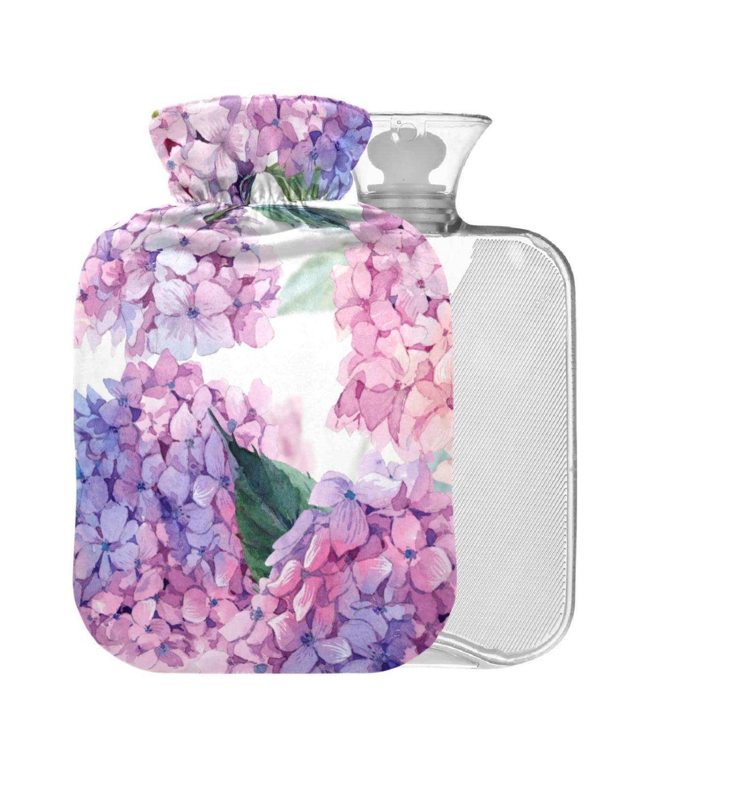 Summer Hydrangeas BAP Free 2L Hot Water Bottle with Cozy Cover - Pain Relief from Cramps - Buy Online on GoSupps.com