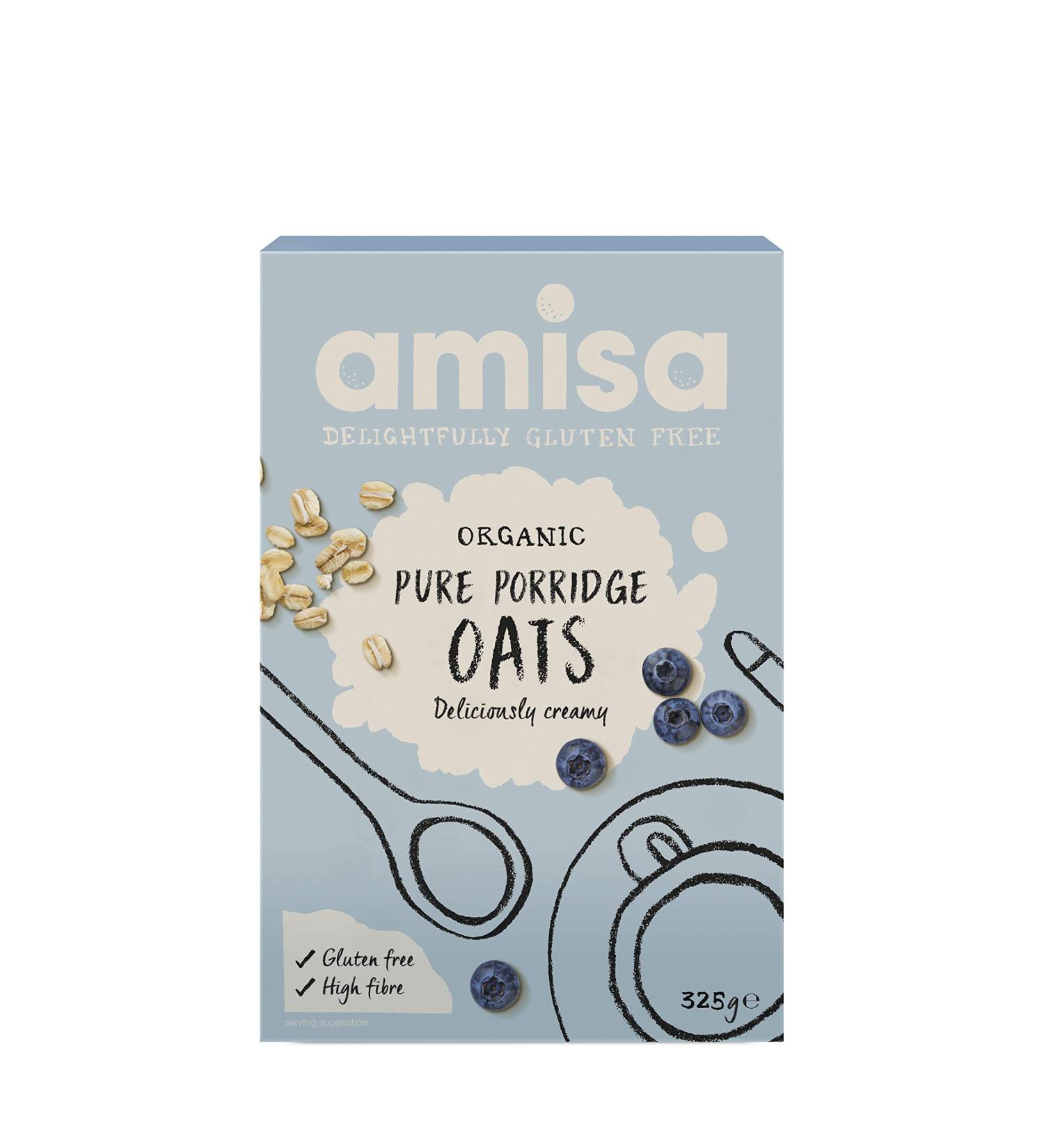 Amisa | Organic Porridge Oats | 2 x 325g