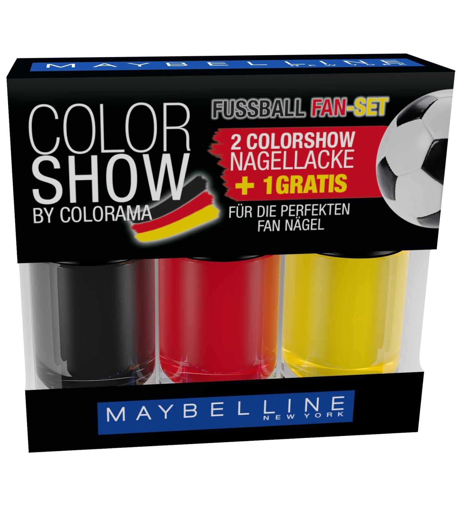 Maybelline New York Color Show Football Fan Set Germany 1 pack (1 x 3 pieces)