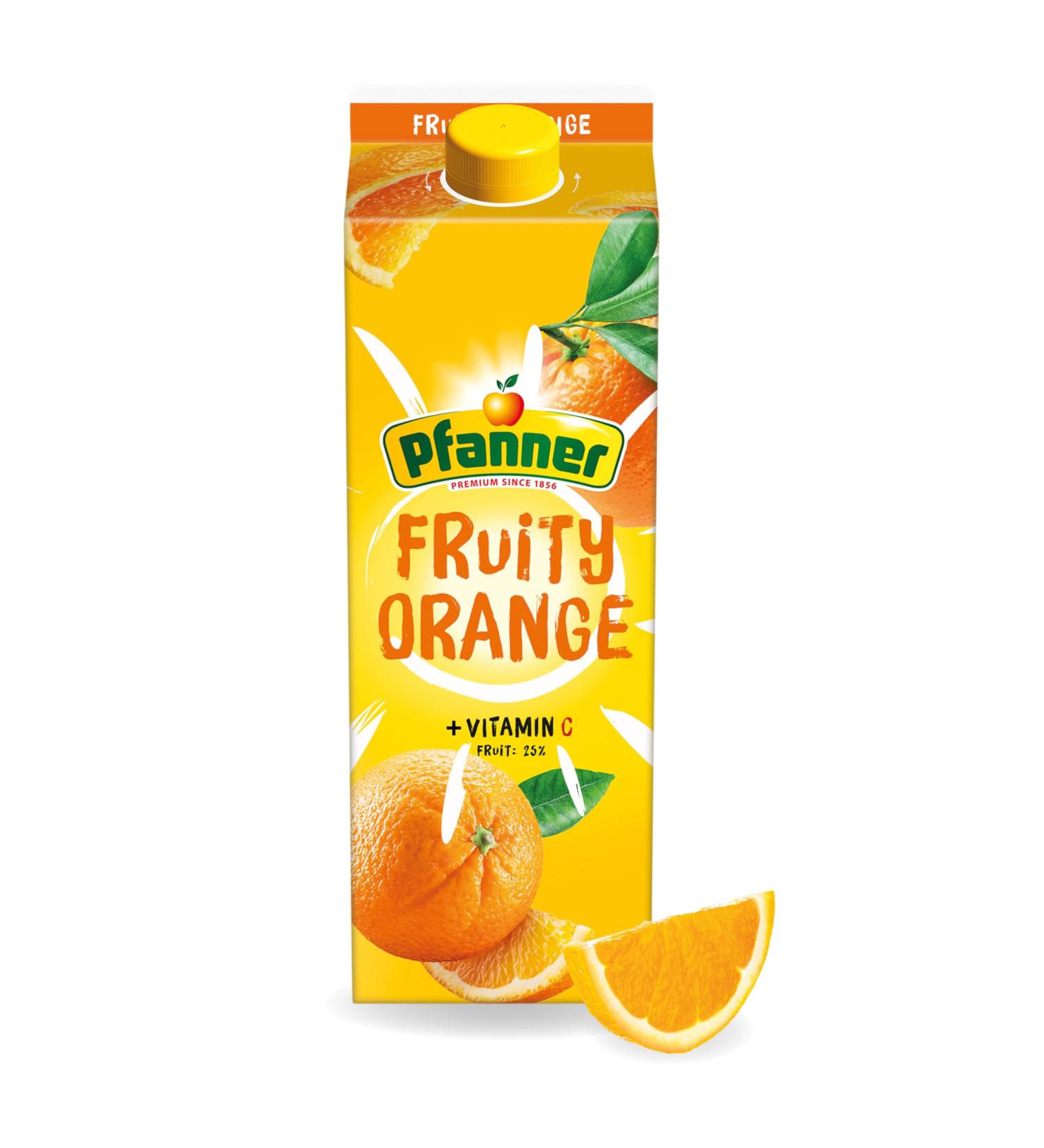 Pfanner Fruity Orange Drink - 2L | Sweet & Sour Orange Refreshment | 25% Juice Content | International Shipping Available - Buy Online on GoSupps.com