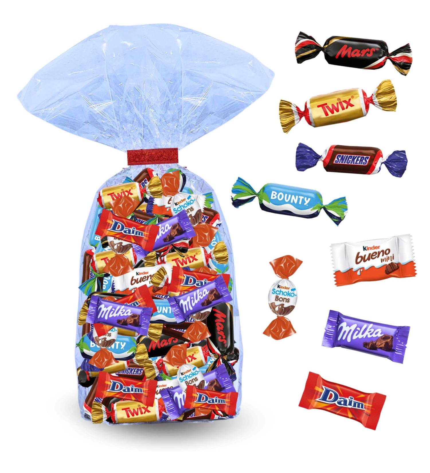 CHOCOLATE MIX | Assortment of 60 Mini Chocolates Kinder Celebrations Milka Sweden | 490 g of Individually Wrapped Treats fo - Buy Online on GoSupps.com