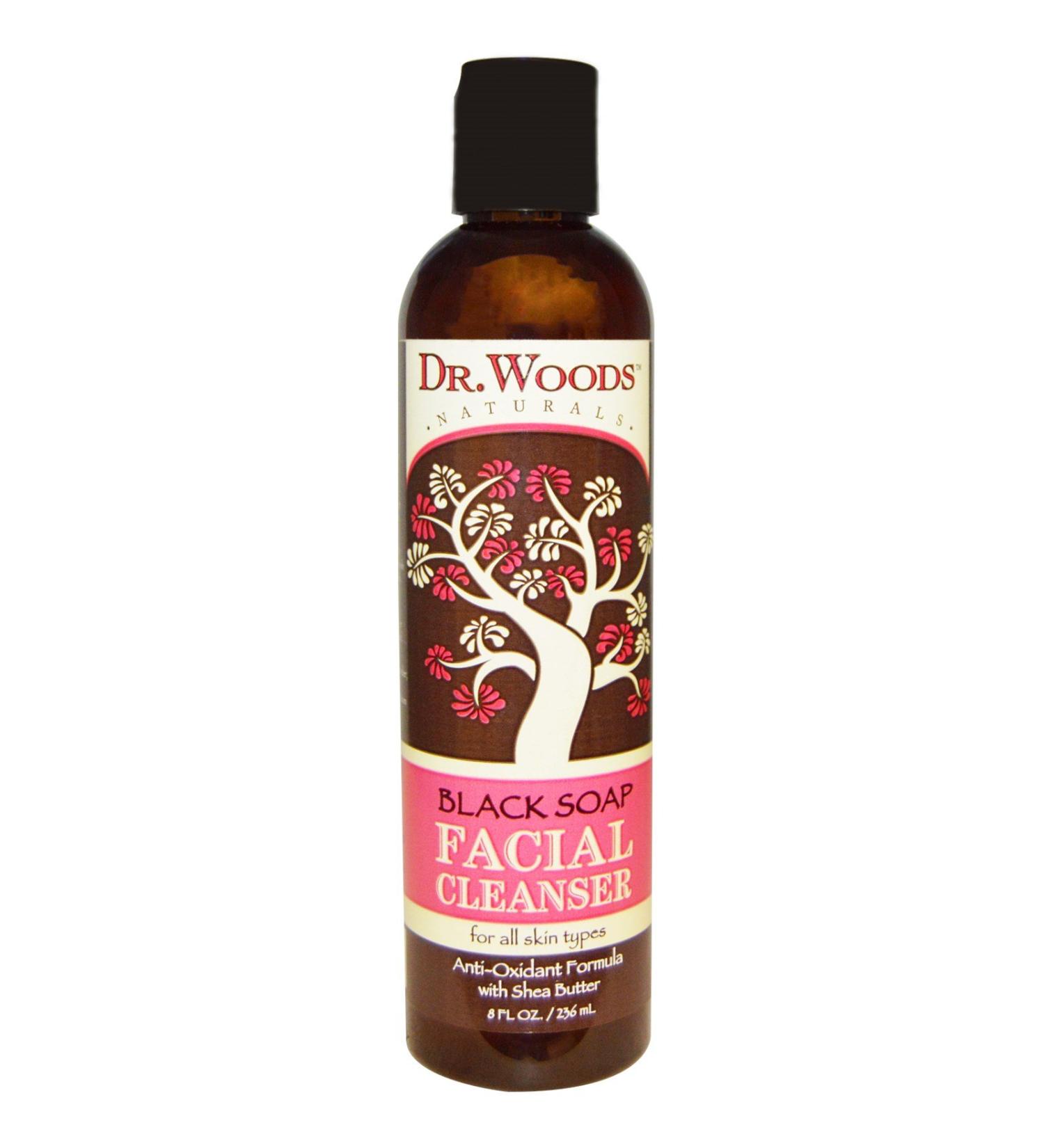Dr. Woods: Facial Cleanser Black Soap & Organic Shea Butter 8 oz