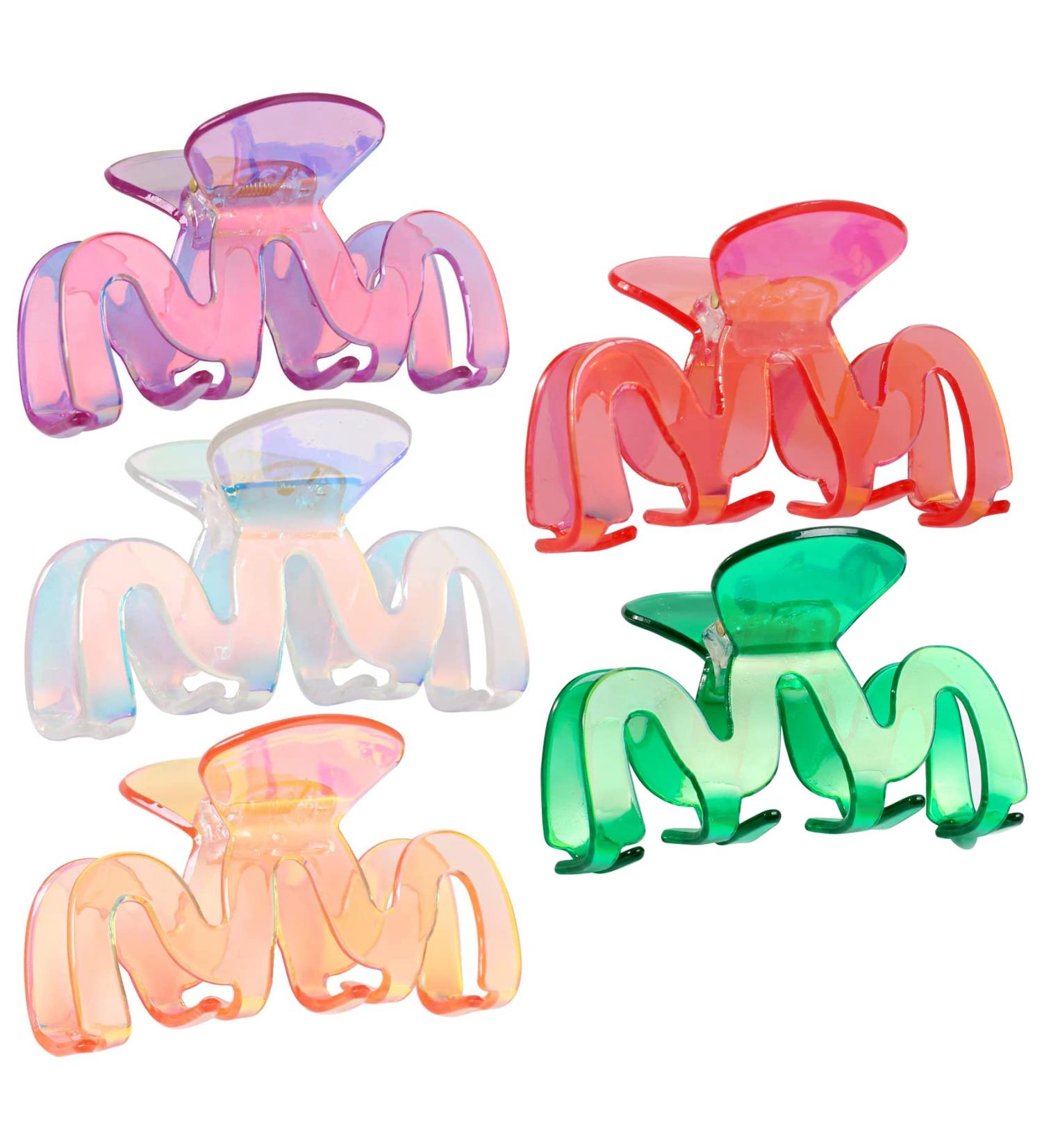 Jayongnee 5Pcs Hair Claw Clips for Women - Large Claw Clips for Thick and Thin Hair, Multi-colored Set - Buy Online on GoSupps.com