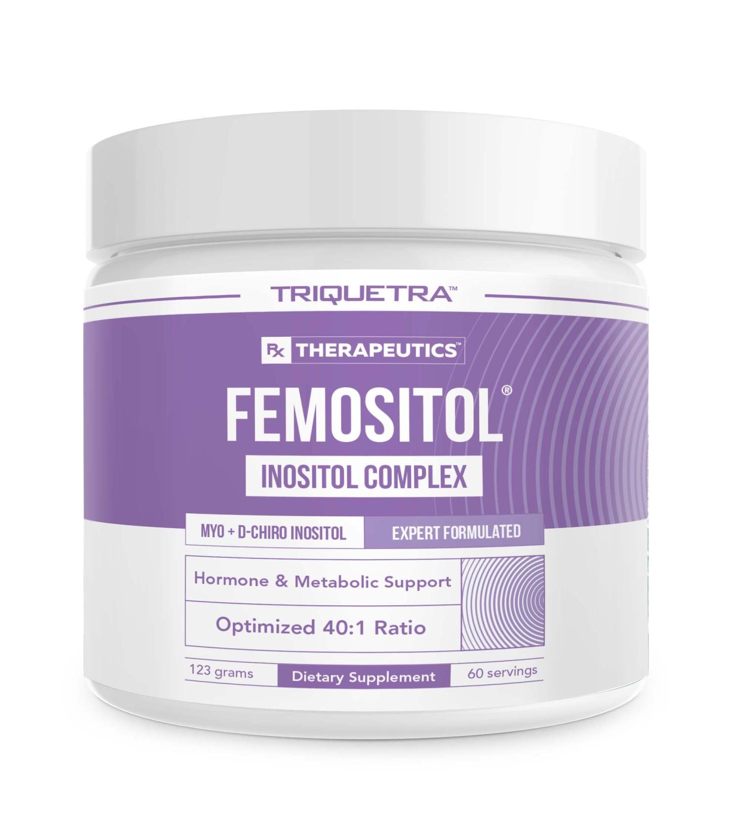 FemoSitol Inositol Powder | Myo-Inositol & D-Chiro Inositol Complex - Clinically Proven 40:1 Ratio (Vitamin B8) | PCOS Hormonal Balance & Healthy Ovarian Function Support (123 gram 60 Servings) - Buy Online on GoSupps.com