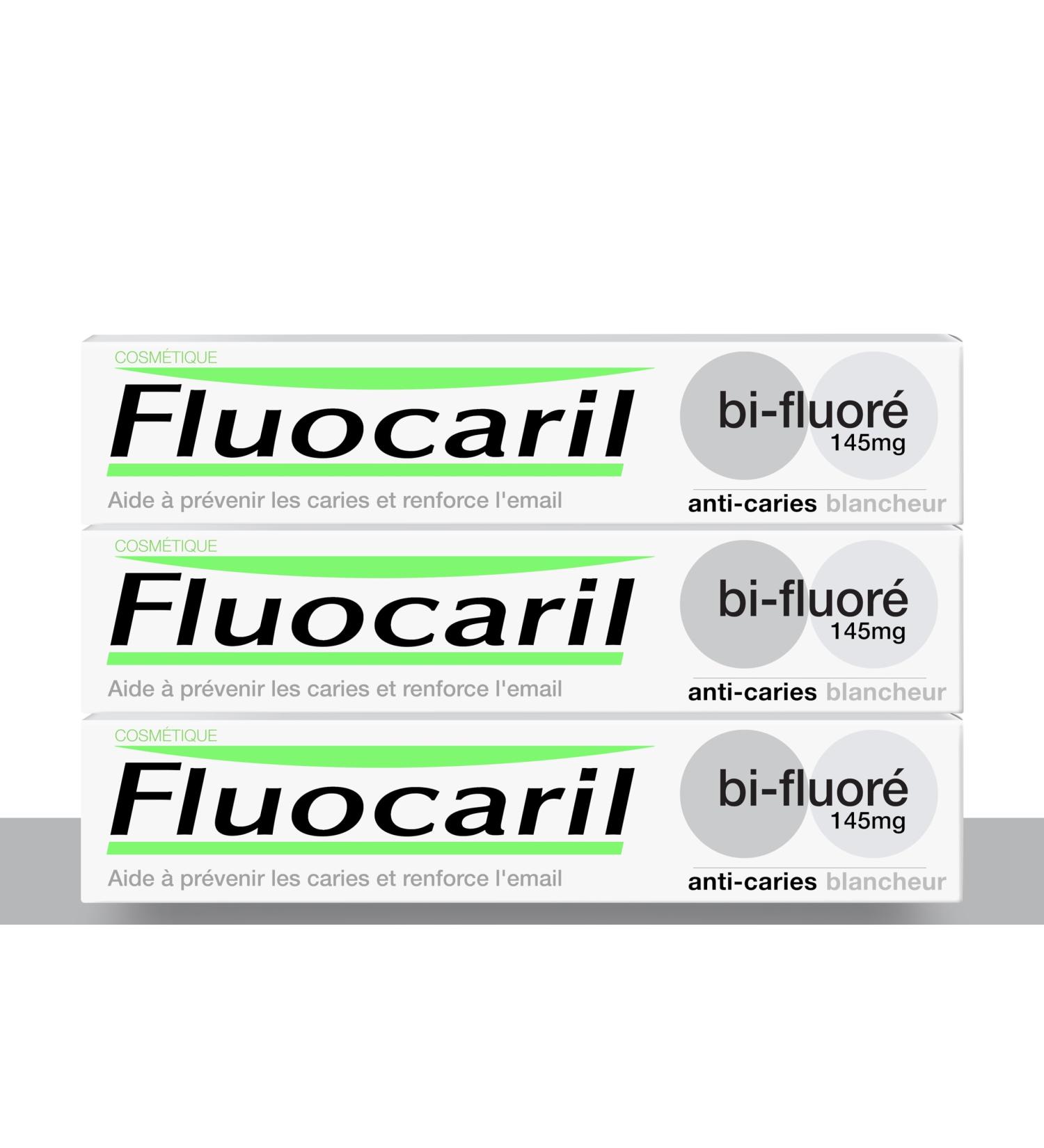 Fluocaril Cosmetics Toothpaste for Cavity Protection - 3 x 75ml | Reinforced Enamel & Strong Teeth | Effective Whitening Solution - Buy Online on GoSupps.com