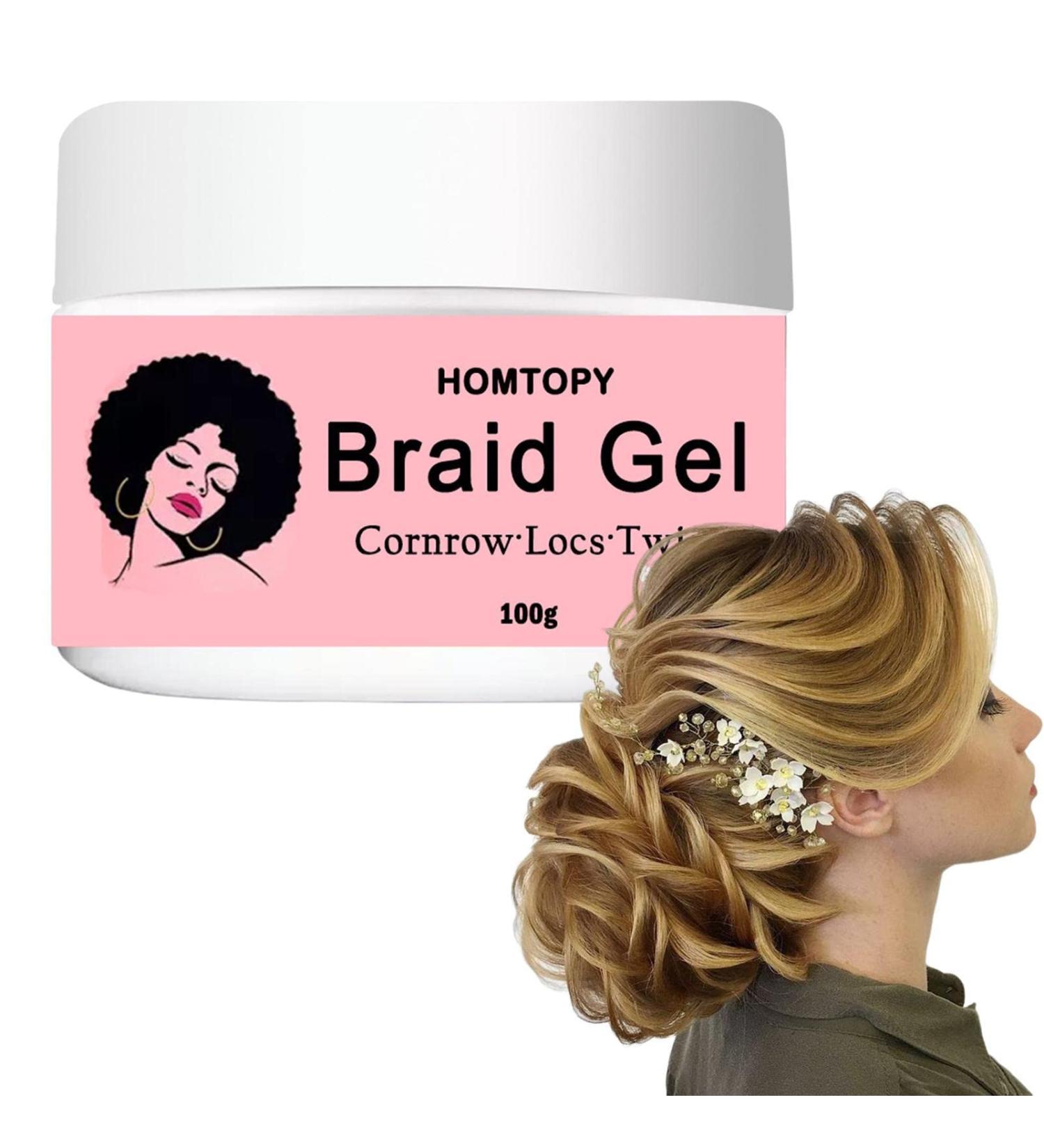 Braid Gel - Edge Braid Balm Lock Gel Tames and Smooths Frizz Strong Hold Hair Gel for All-Day Locks Edge Braid and Twist Styling Hondony - Buy Online on GoSupps.com